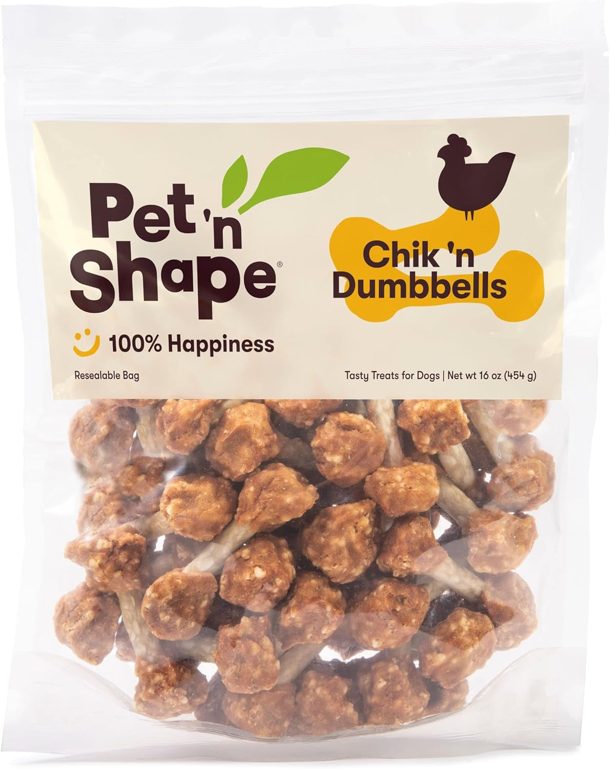 Chik 'N Rice Dumbbells - Natural Dog Treats, Chicken, 1 Pound