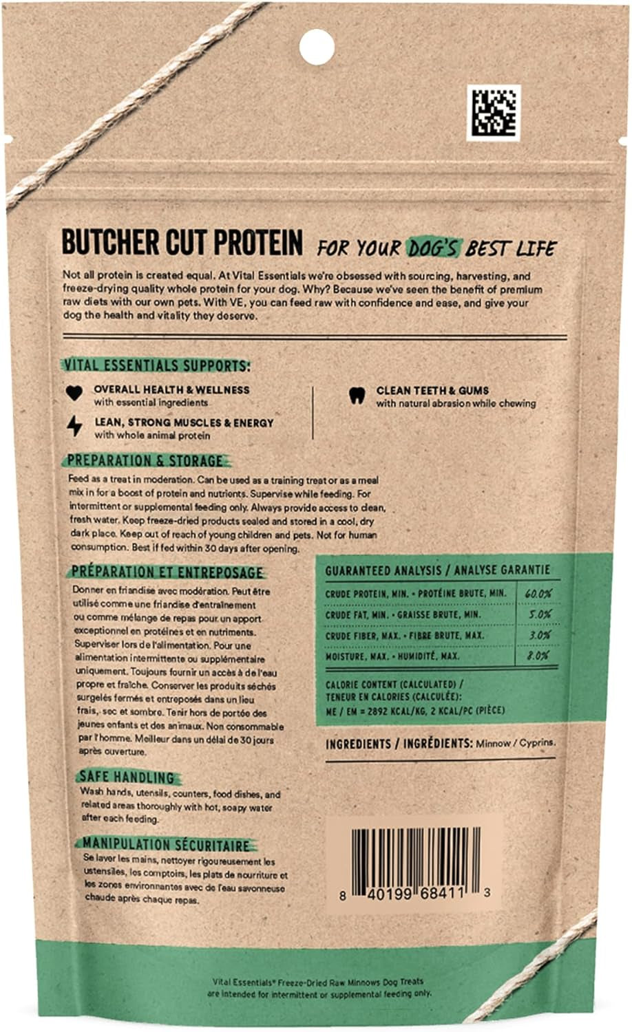 Single Ingredient Minnows Dog Treats, 2.5 Oz | Freeze-Dried Raw | Premium Quality High Protein Training Treats | Grain Free, Gluten Free, Filler Free