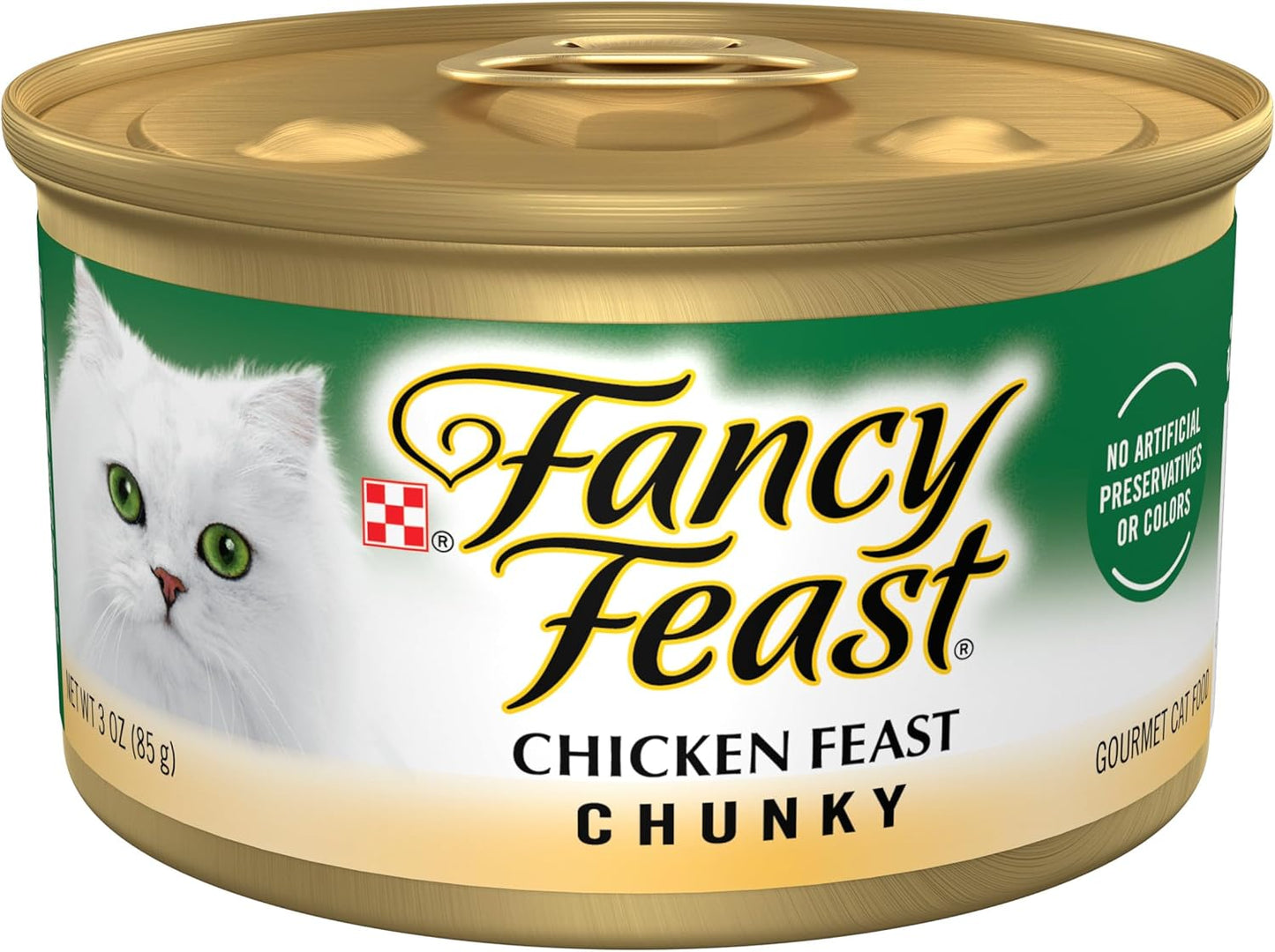 Purina  Chunky Chicken Feast Wet Cat Food - (Pack of 24) 3 Oz. Cans
