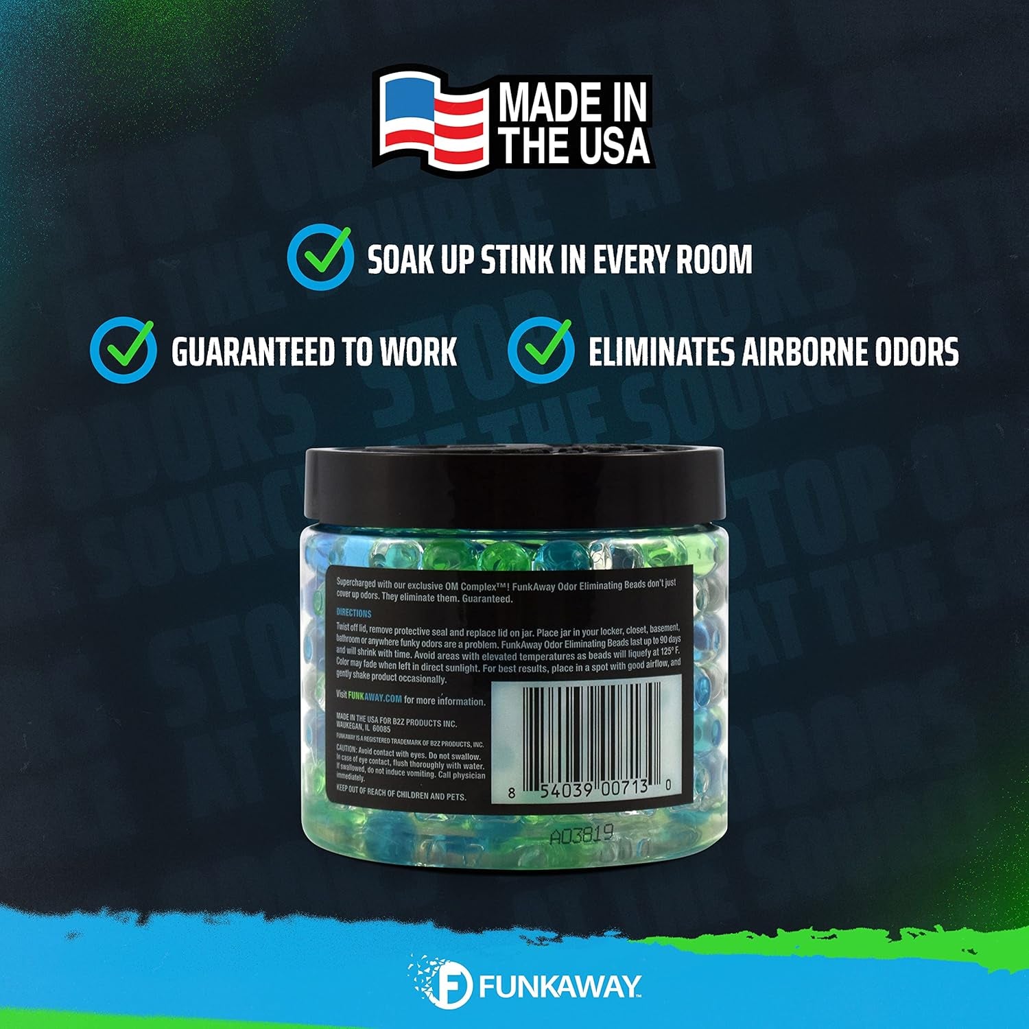 Odor Eliminating Beads, 12 Oz., Supercharged Odor Absorbing Beads for the House, Car or Gym, Eliminate Smoke, Pet and Bathroom Odors for Long-Lasting Results