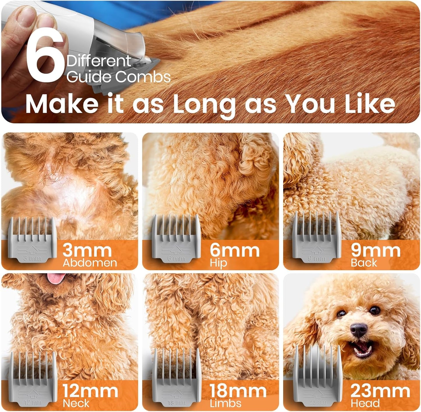 Dog Grooming Vacuum, Pet Grooming Vacuum with Clipper Nail Grinder, 1.5L Dust Cup Dog Deshedding Vacuum Brush with 7 Pet Grooming Tools for Shedding Pet Hair, Home Cleaning