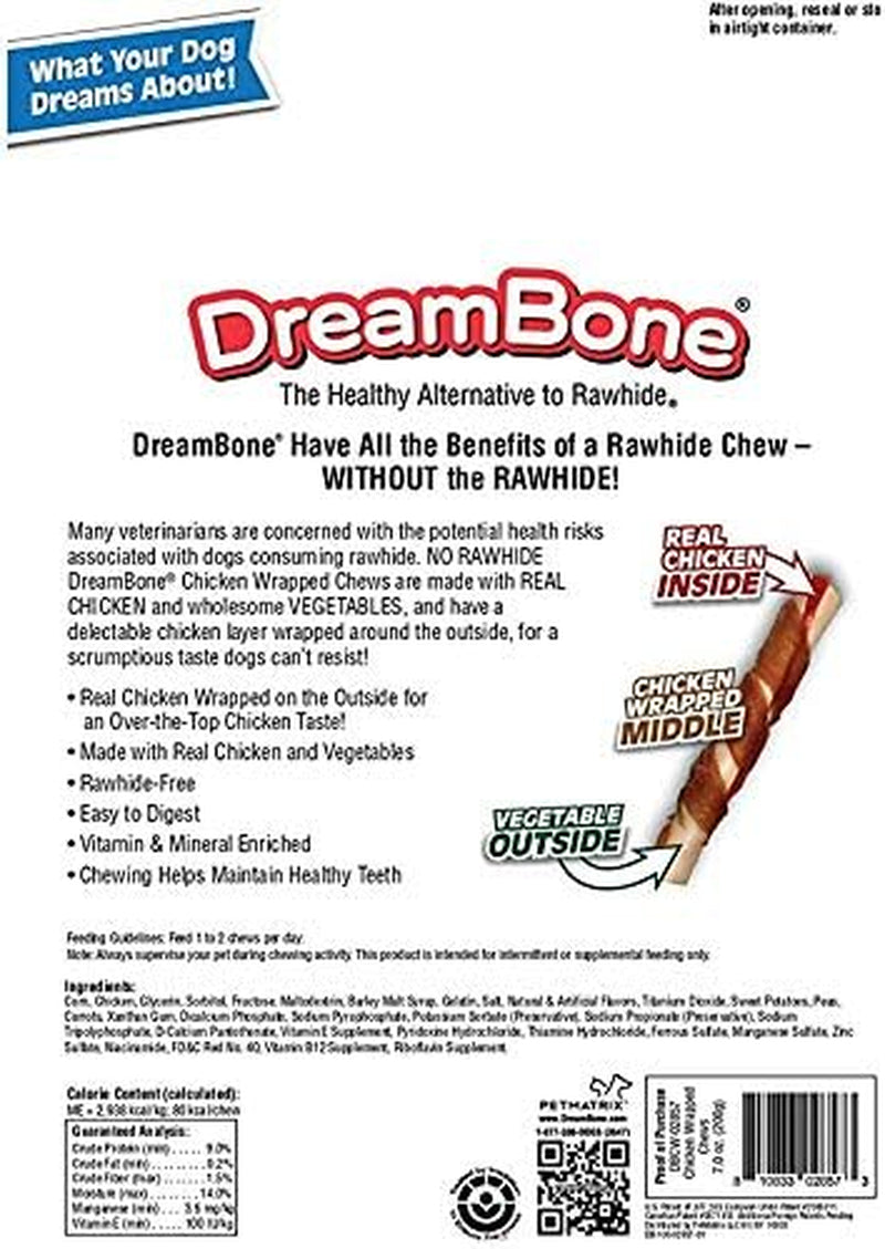 Mini Sticks Wrapped with Real Chicken, Rawhide Free Dog Chew Sticks, 15 Count