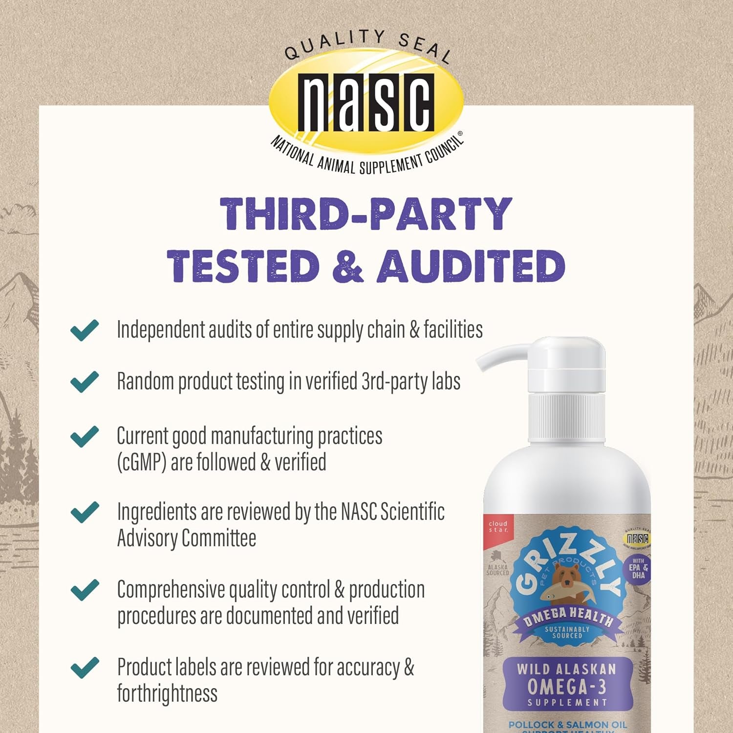 Omega Health Liquid Omega-3 Supplement for Dogs and Cats, 16 Ounce Bottle