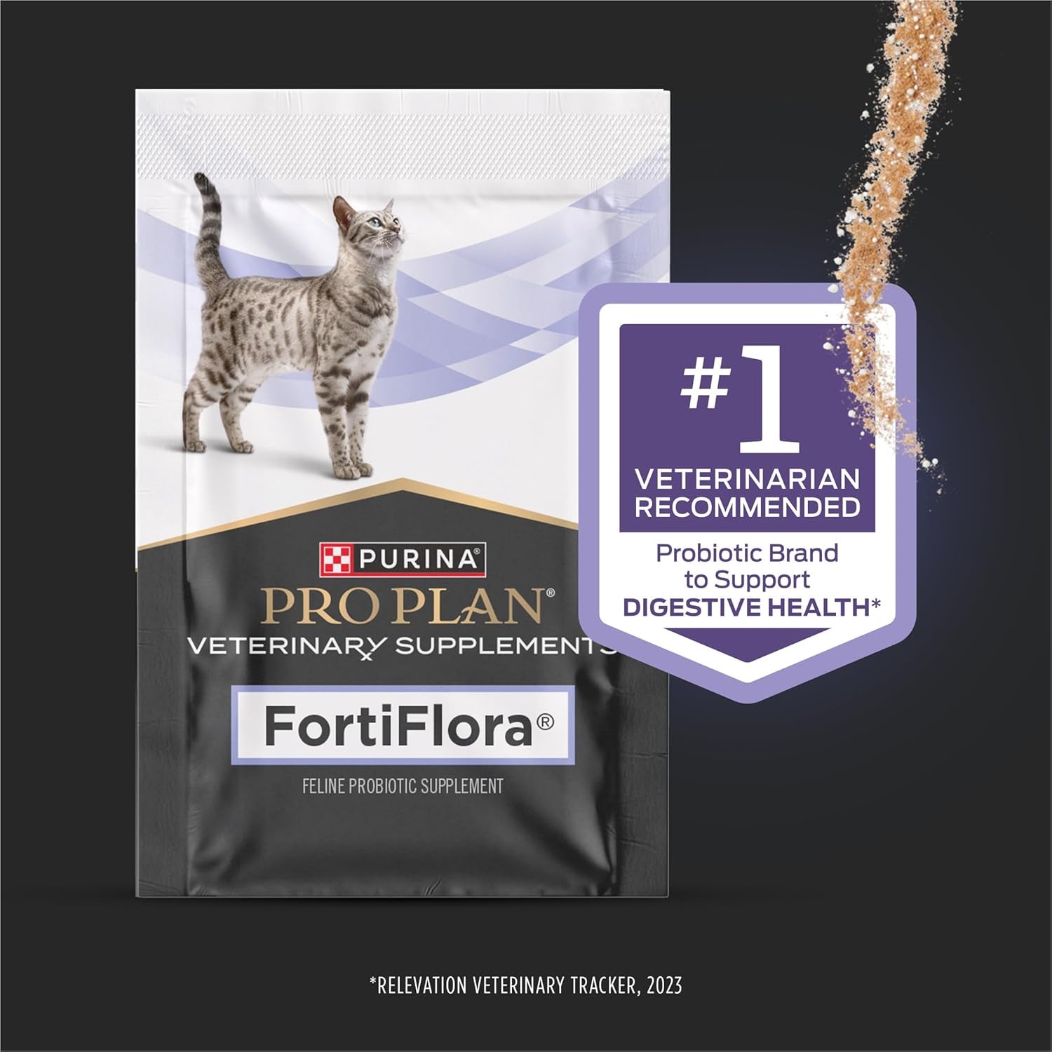 Purina Pro Plan Veterinary Supplements Fortiflora Cat Probiotic Supplement for Cats with Diarrhea - 30 Ct. Box