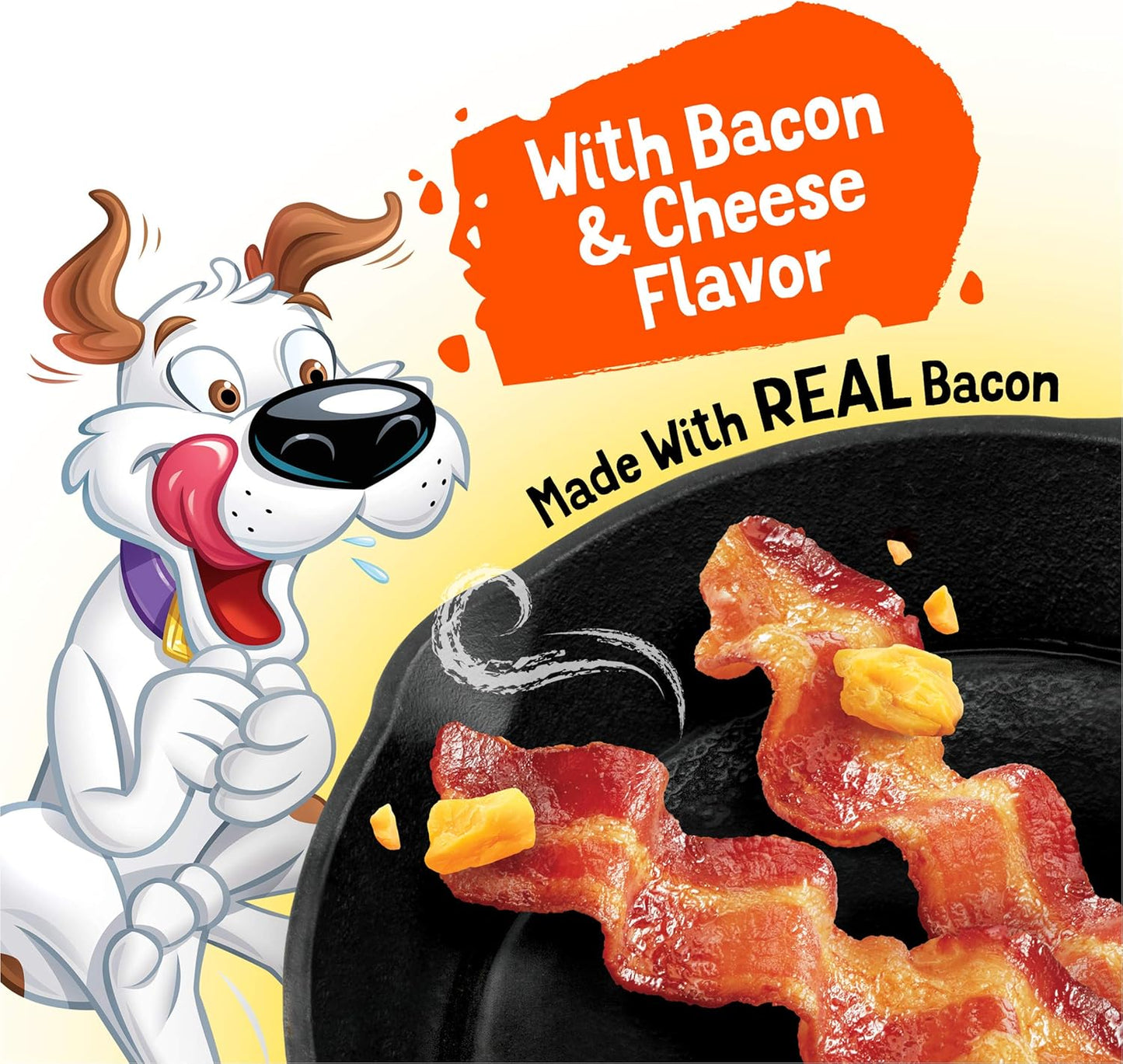 Strips with Real Meat Dog Training Treats with Bacon and Cheese Flavors - (Pack of 2) 26 Oz. Pouches