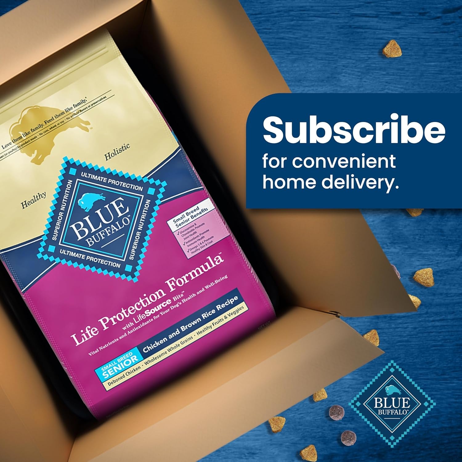 Life Protection Formula Small Breed Senior Dry Dog Food, Supports Joint Health and Immunity, Made with Natural Ingredients, Chicken & Brown Rice Recipe, 15-Lb. Bag