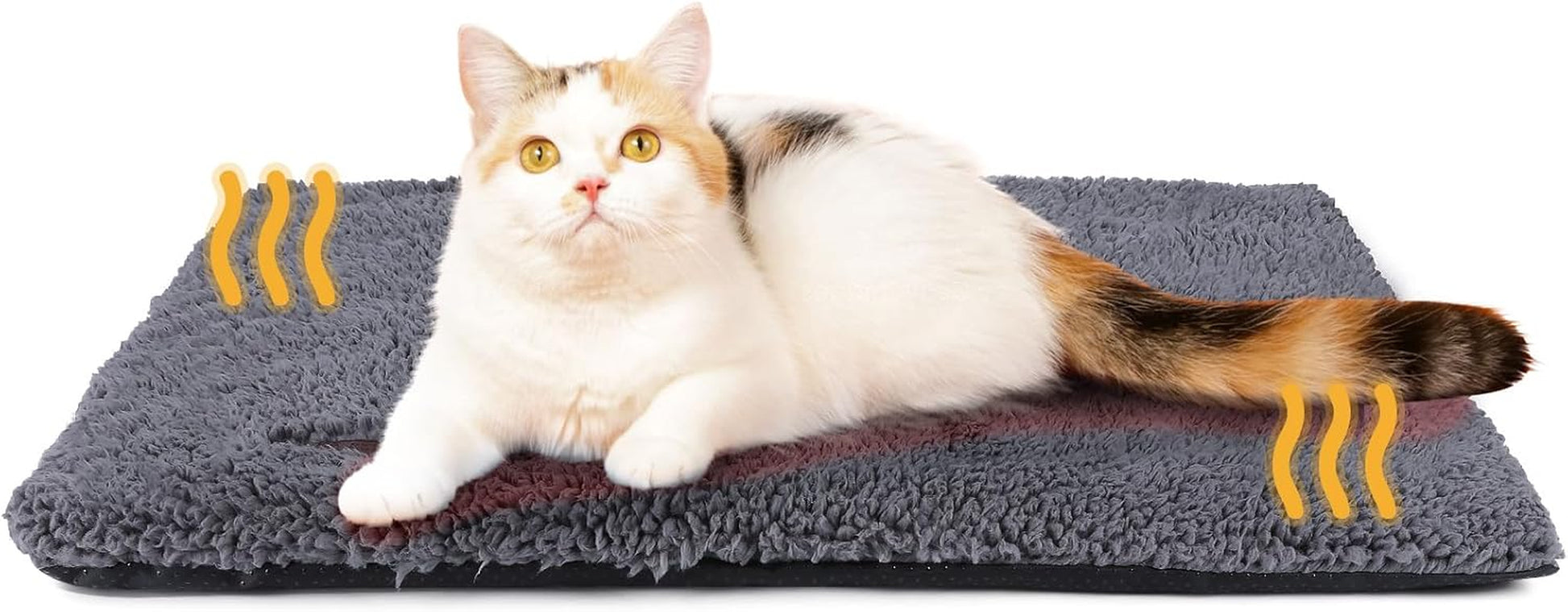 Self Warming Cat Bed Self Heating Cat Dog Mat 24 X 18 Inch Extra Warm Thermal Pet Pad for Indoor Outdoor Pets with Removable Cover Non-Slip Bottom Washable Non Electric