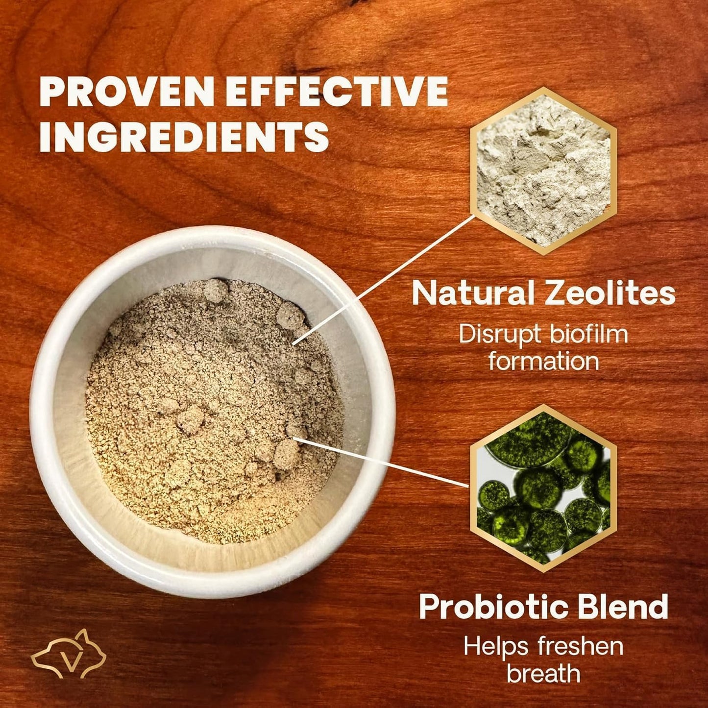 Dental Care Powder, Perio Support Clinically Tested Dental Supplement for Small, Medium and Large Breed Dogs, Freshen Breath, Control Plaque and Tartar, Oral Health, 4.2 Oz