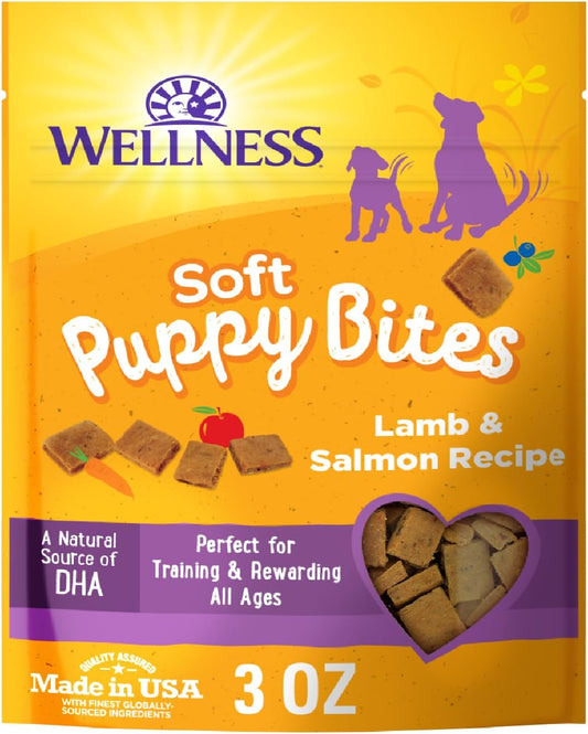 Puppy Treats, Natural, Training Treat, Grain Free, Soft Lamb & Salmon (3 Ounce Bag)