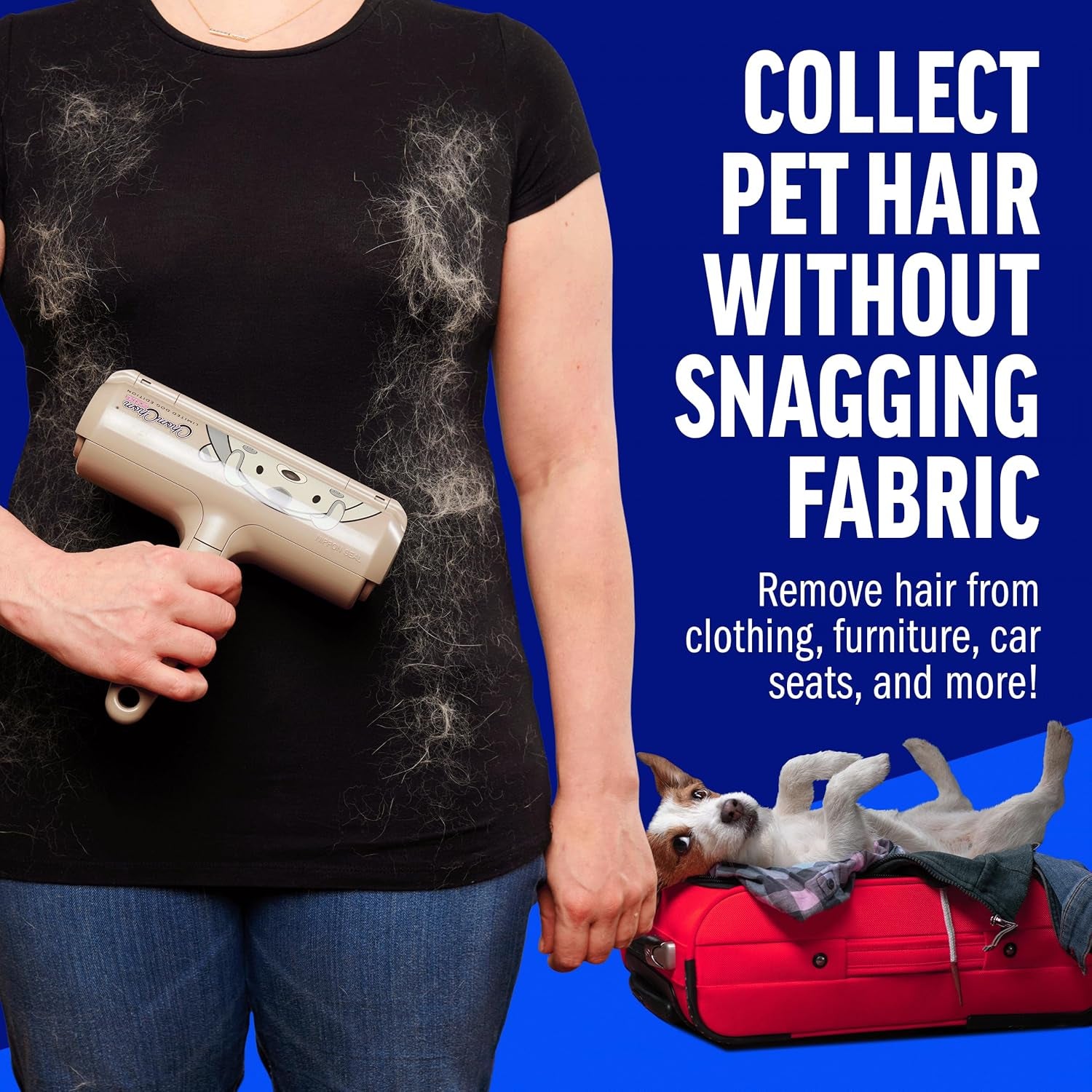 Pet Hair Remover - Reusable Dog and Cat Lint Rollers for Furniture, Couch, Car, and Clothes - Limited Dog Edition﻿