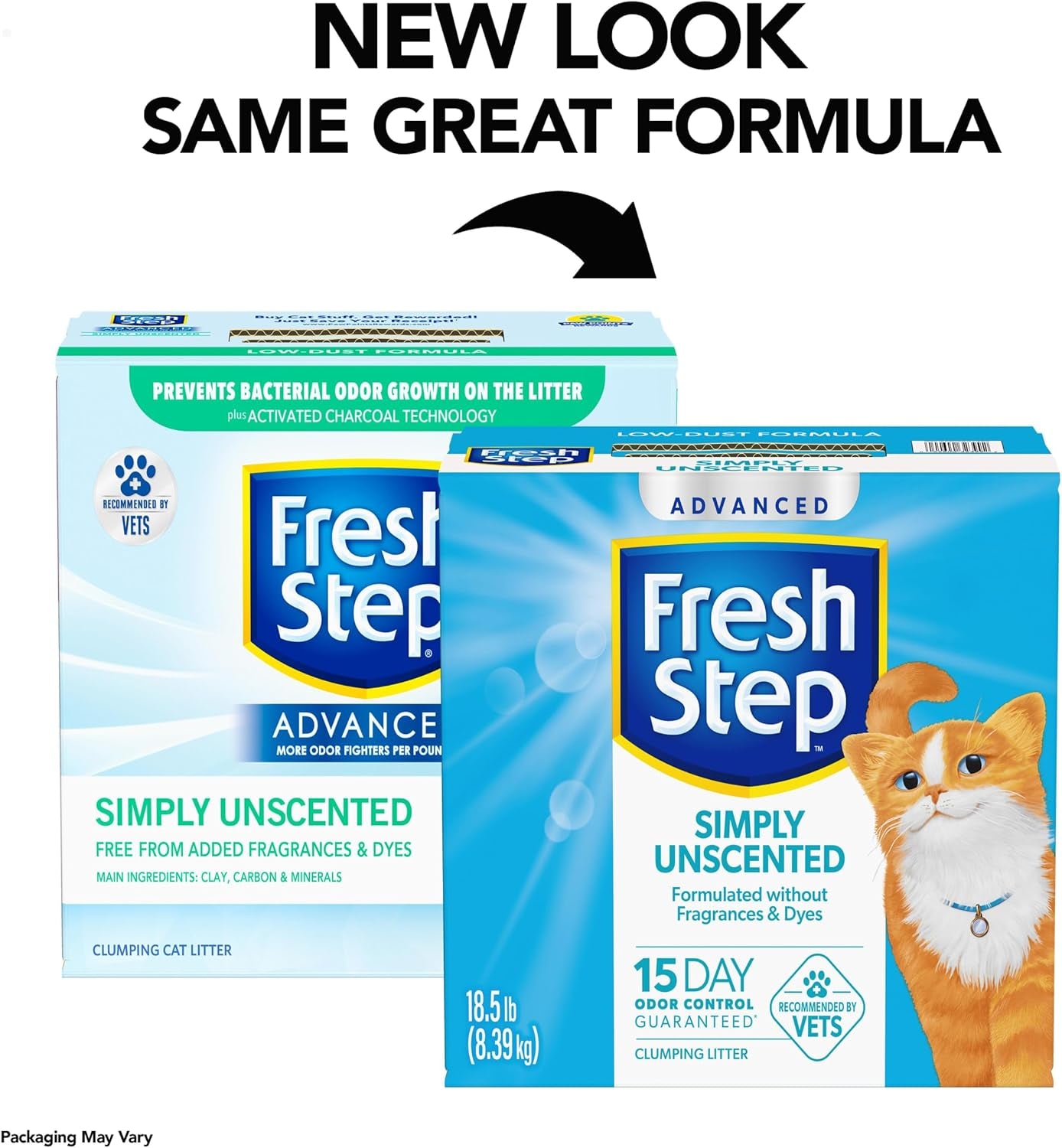 Advanced Simply Unscented Clumping Litter,  Unscented Cat Litter Fights Odor on Contact, 18.5 Lb. Box
