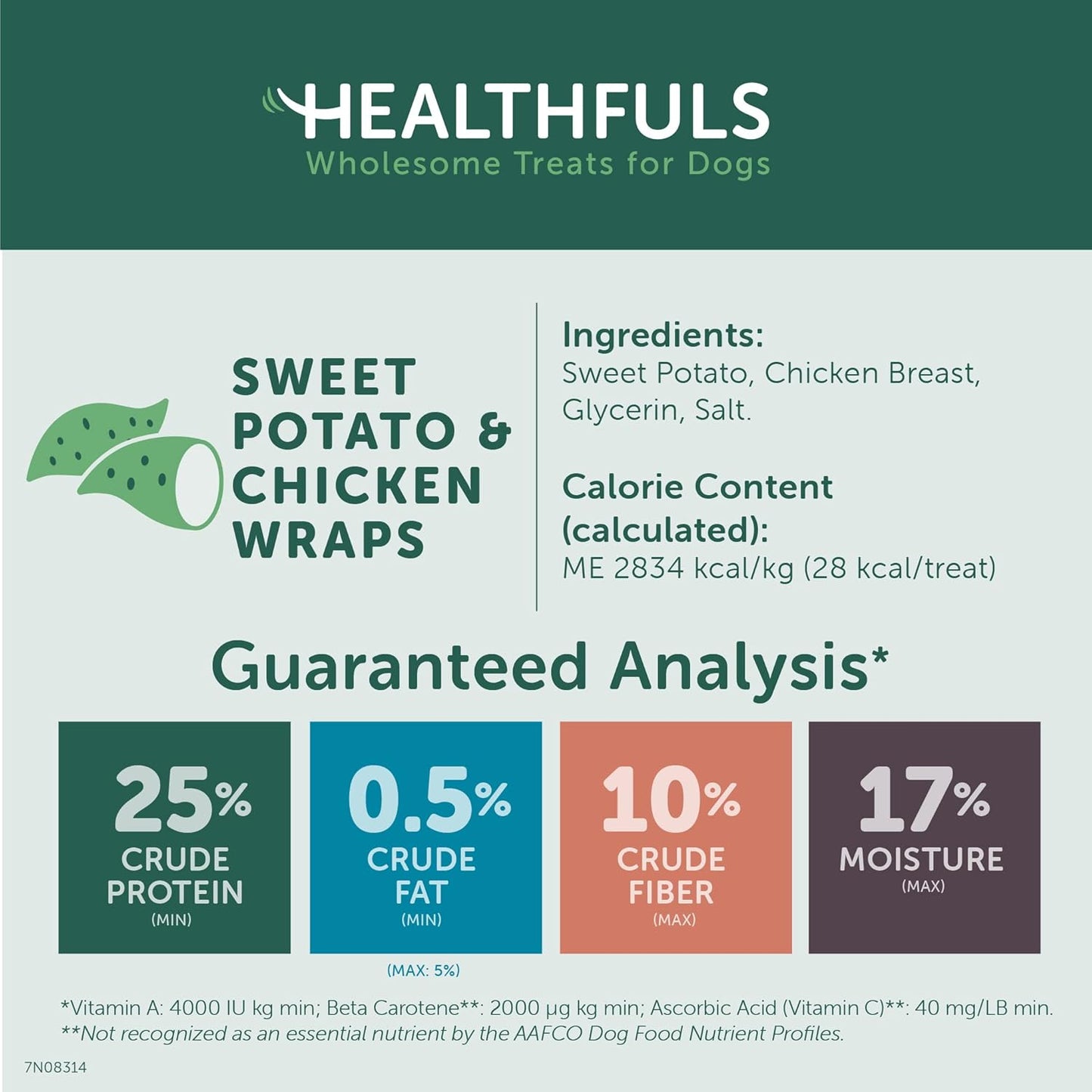 Chicken Wrapped Sweet Potato Dog Treats, 16Oz