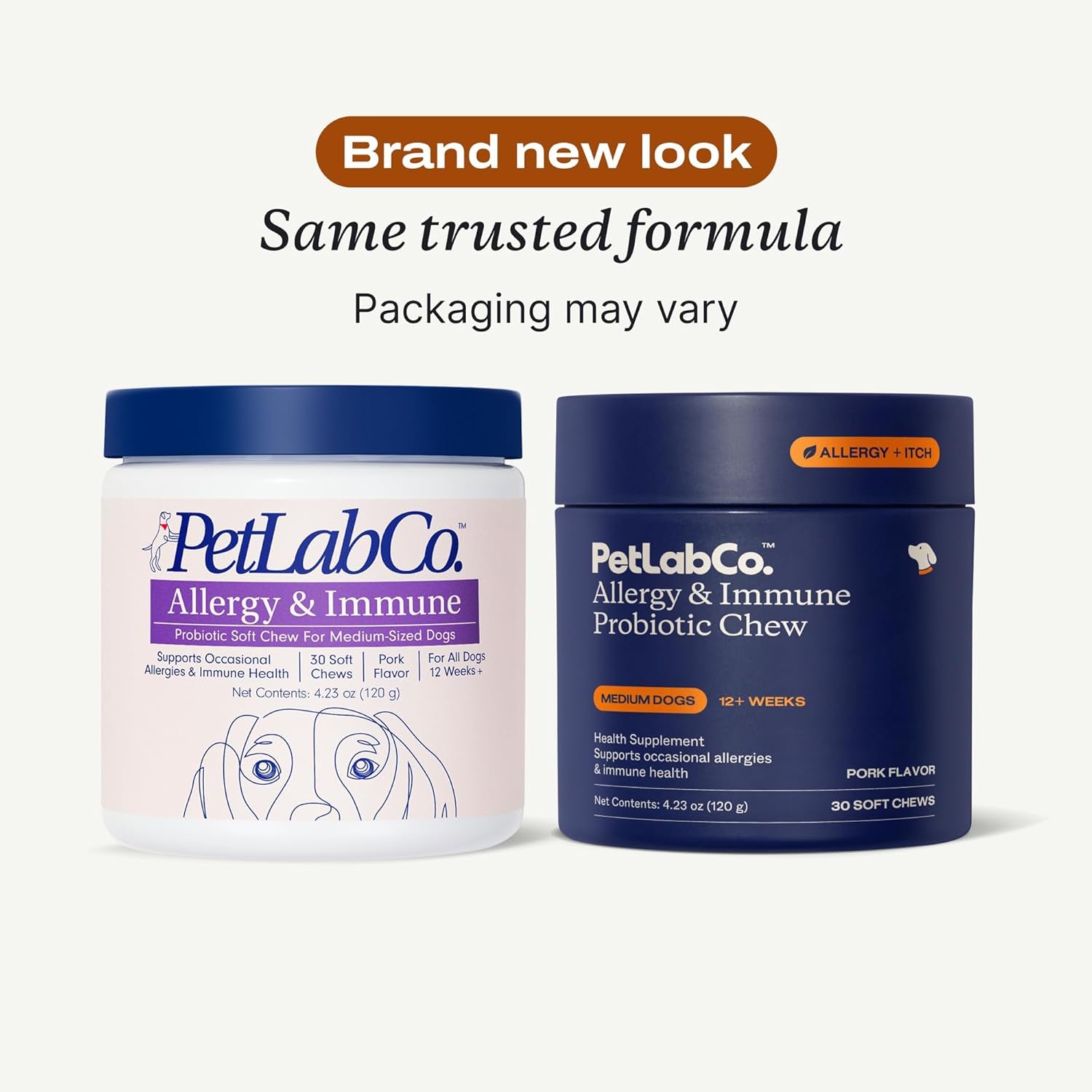 Allergy & Immune Daily Probiotics for Dogs. Supports Yeast Production, Seasonal Allergies, Intermittent Itchiness, Gut & Digestive Health for Medium Size Dogs, Packaging May Vary