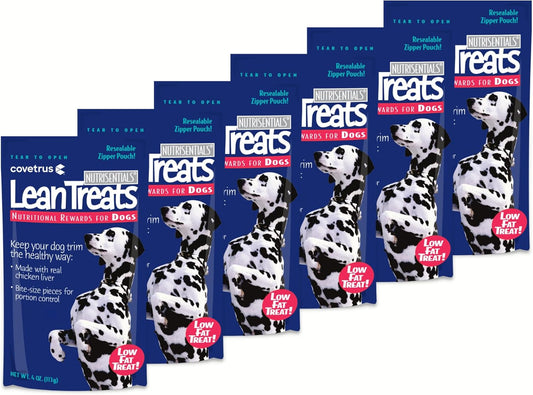 Nutrisential Lean Treats for Dogs - Small, Medium & Large Dogs (K9) - Nutritional Low Fat, Bite-Size - Soft Chicken Flavor - 6 Pack - 4Oz