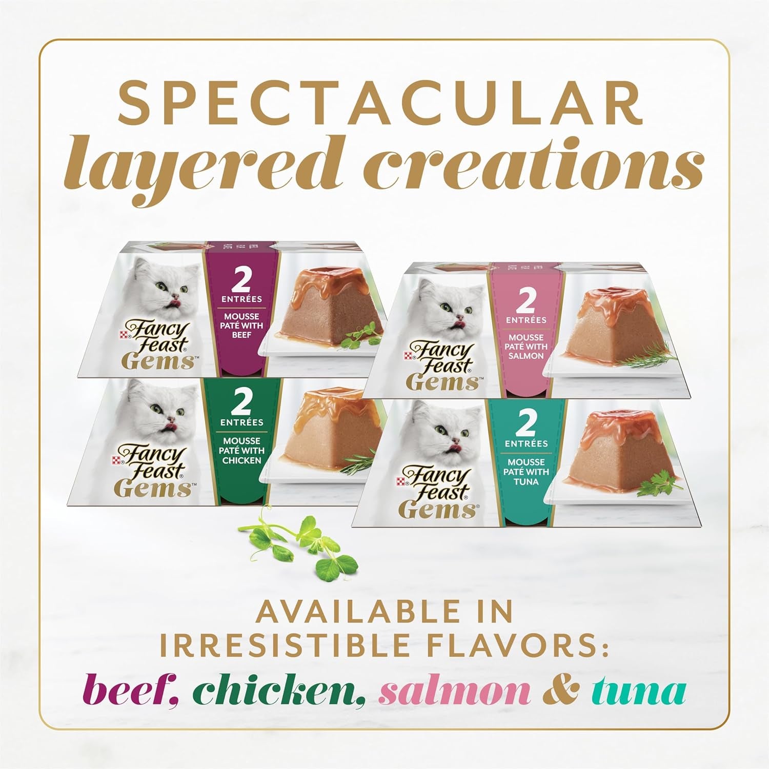 Gems Pate Cat Food Mousse Salmon or Tuna and a Halo of Savory Gravy Wet Cat Food Variety Pack - (1) 8 Ct. Boxes - 8 Ct. Box