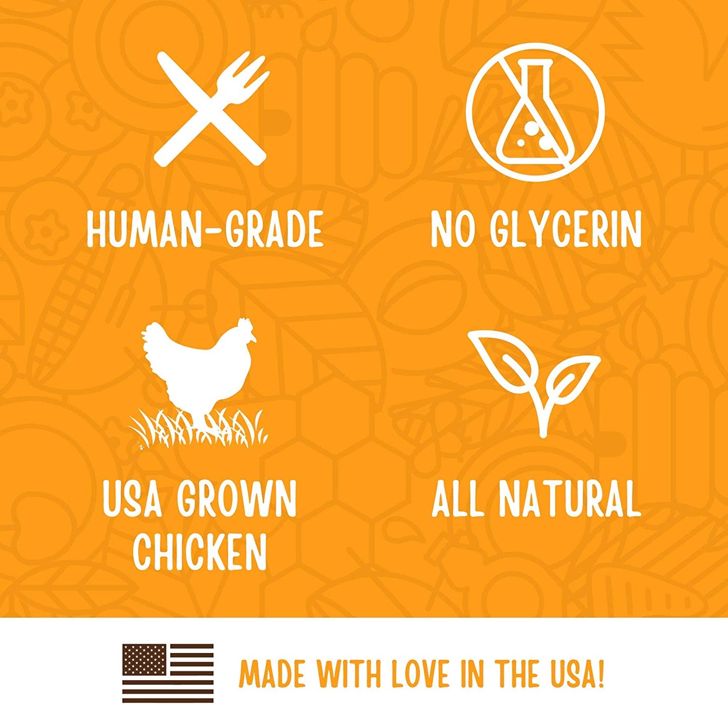 Chicken Jerky Healthy All Natural Dog Treats Human Grade Made in USA Grain Free 12 Oz