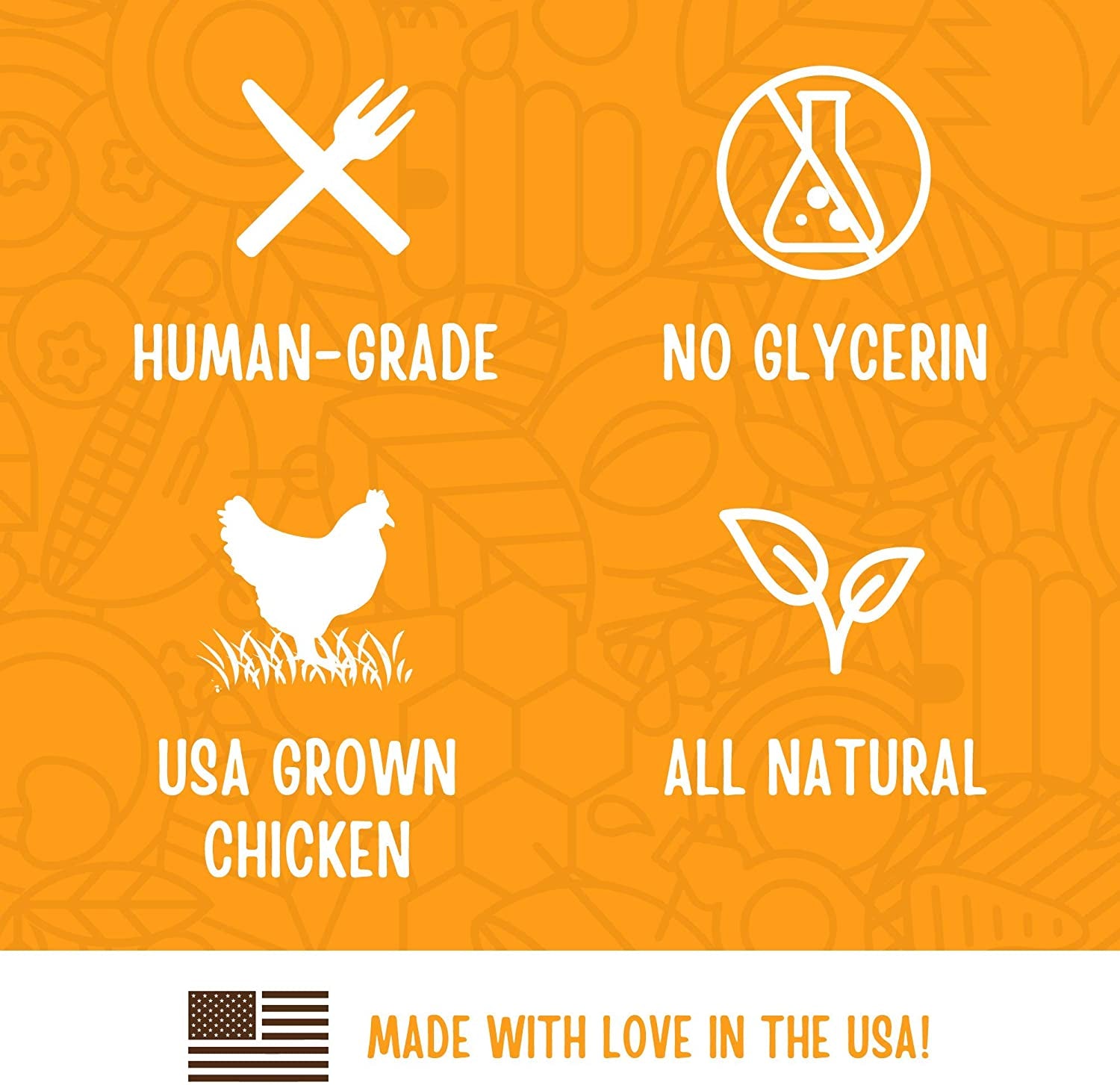 Chicken Jerky Healthy All Natural Dog Treats Human Grade Made in USA Grain Free 12 Oz