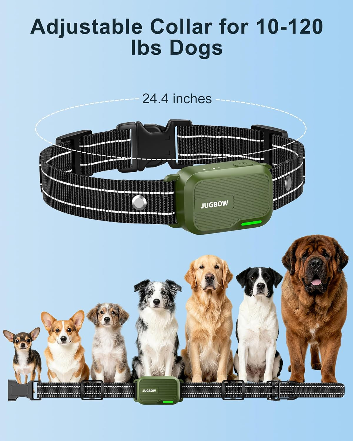 Dog Shock Collar - 4500FT Dog Training Collar with Remote, IPX8 Waterproof Electric Dog Collar with 4 Training Modes, Security Lock, Rechargeable Ecollar for 10-120Lbs Small Medium Large Dogs