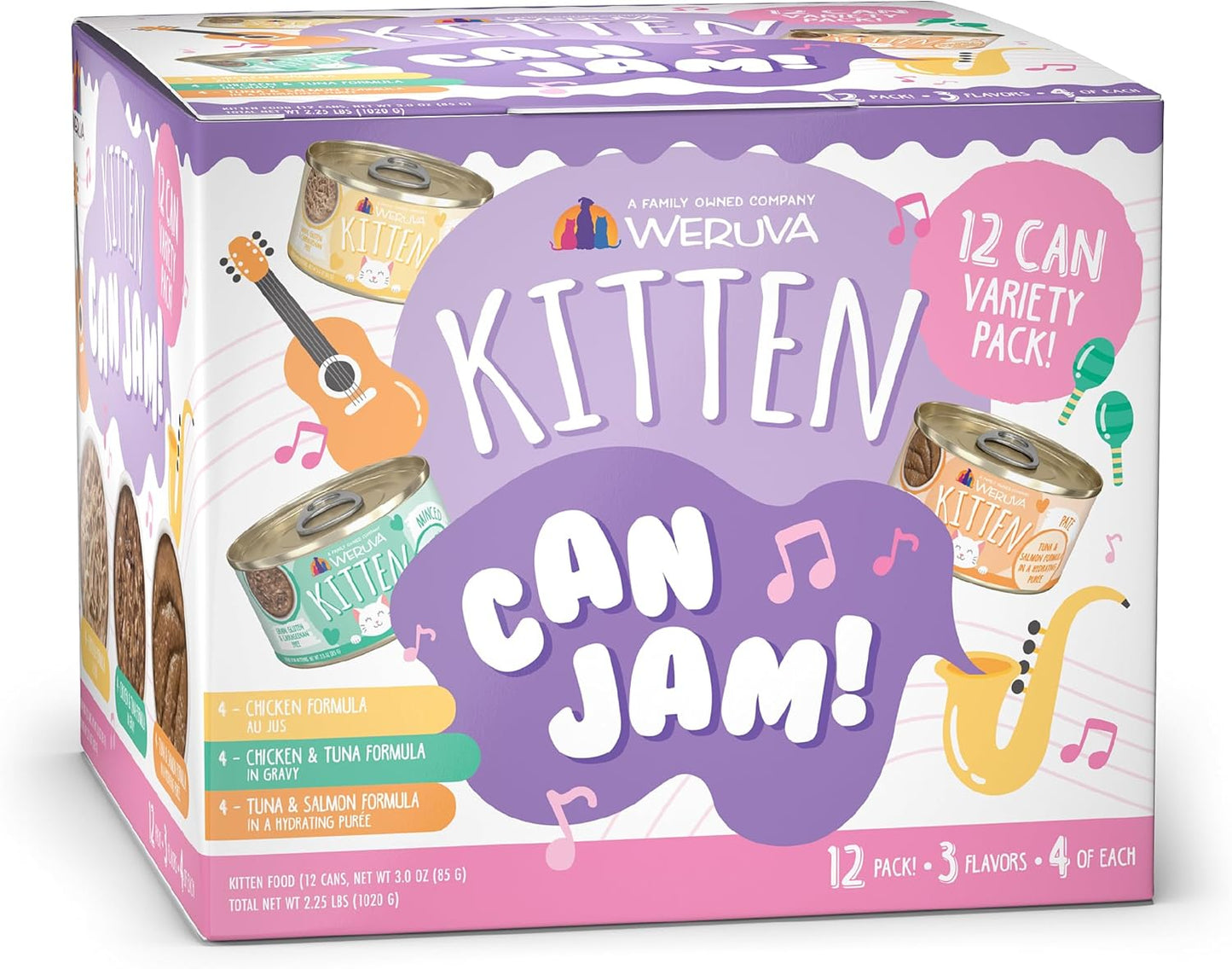 Kitten, Kitten Can Jam! Variety Pack, 3Oz Can (Pack of 12)