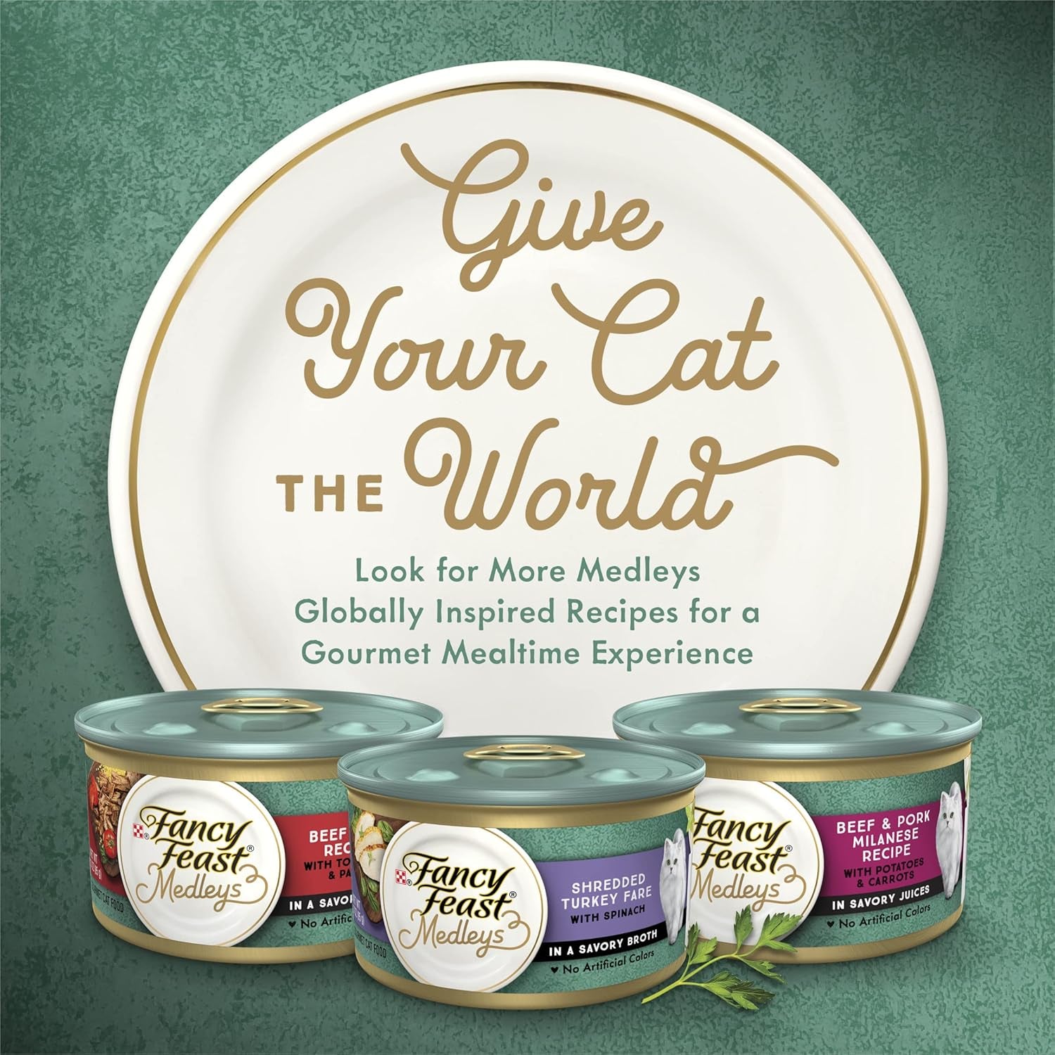Purina  Wet Cat Food Medleys Florentine Wet Cat Food Variety Pack - (2 Packs of 12) 3 Oz. Cans
