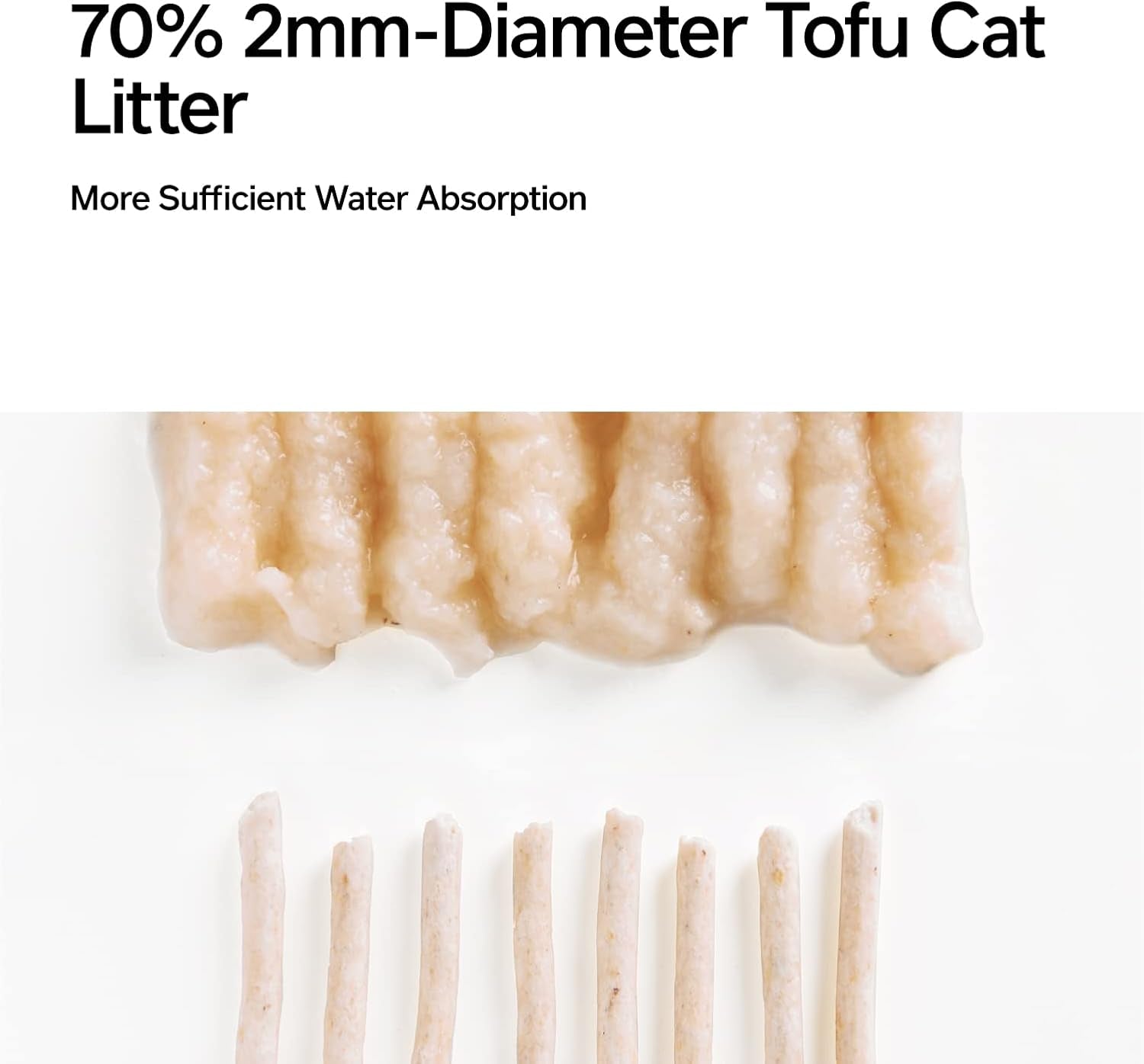 Tofu Cat Litter Clumping,Flushable,Ultra Absorbent and Fast Drying, 100% Natural Ingredients Litter,Solubility in Water,Really Dust-Free,Less Scattering (5.3Lb×4Bags)