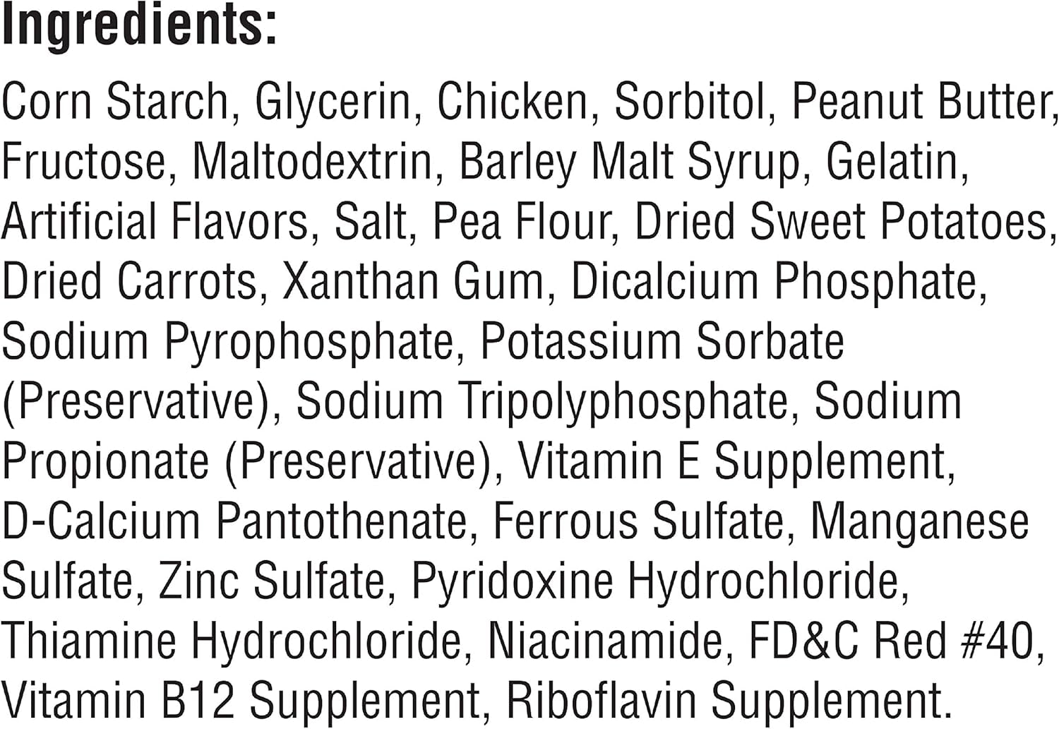 Mini Chews with Real Peanut Butter 24 Count, Rawhide-Free Chews for Dogs (Packaging May Vary)
