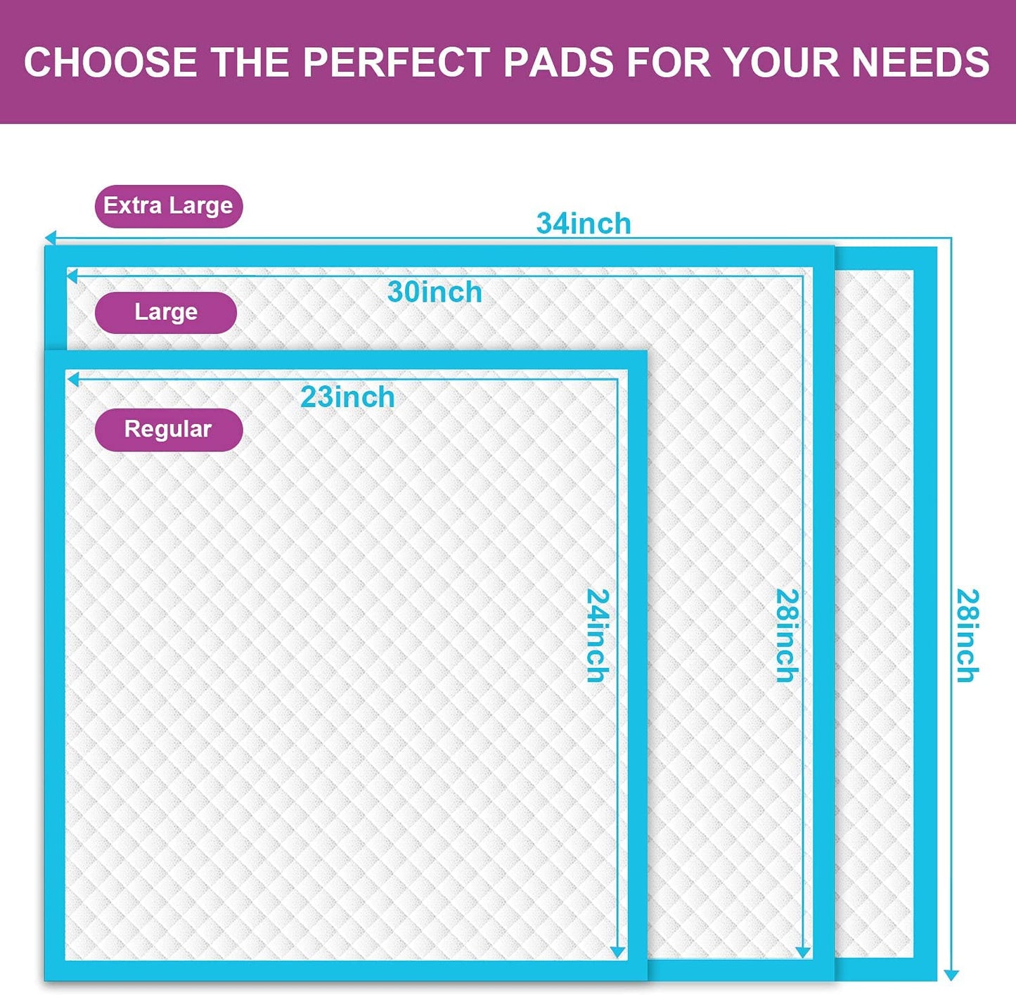 Dog Pee Pads Extra Large 28"X34", X-Large Training Puppy Pee Pads Super Absorbent & Leak-Proof, XL Disposable Pet Piddle Pad and Potty Pads for Dogs, Puppies, Doggie (Xlarge:28"*34"- 30 Ct)