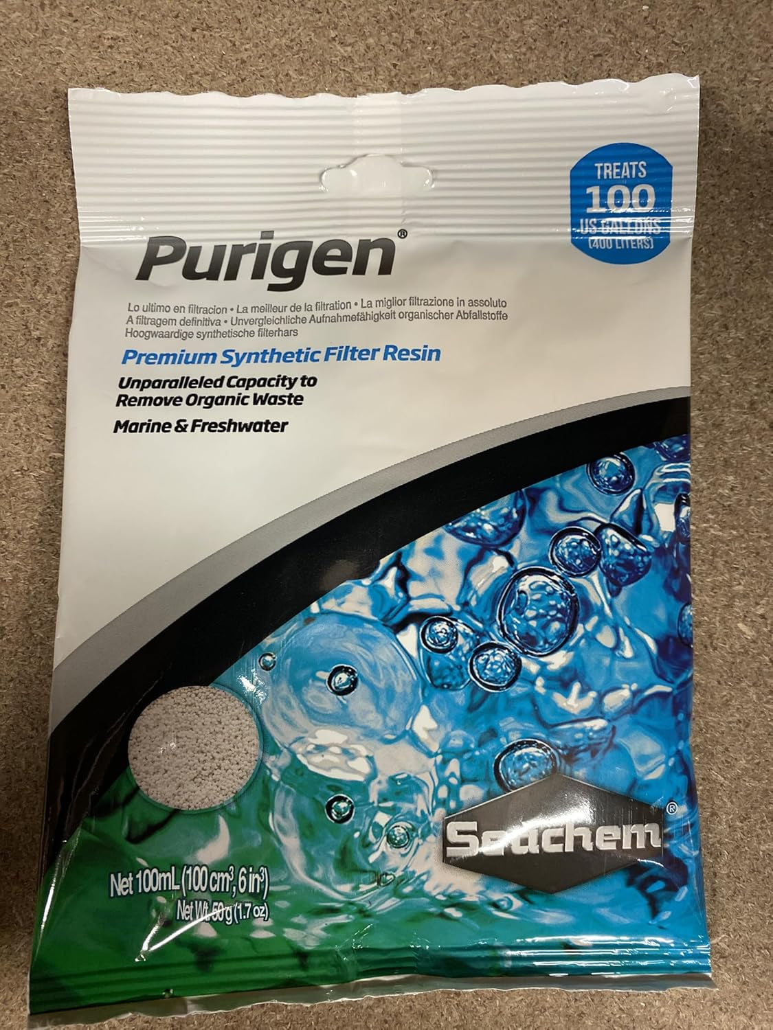 Indoor Purigen Organic Filtration Resin - Fresh and Saltwater 100 Ml