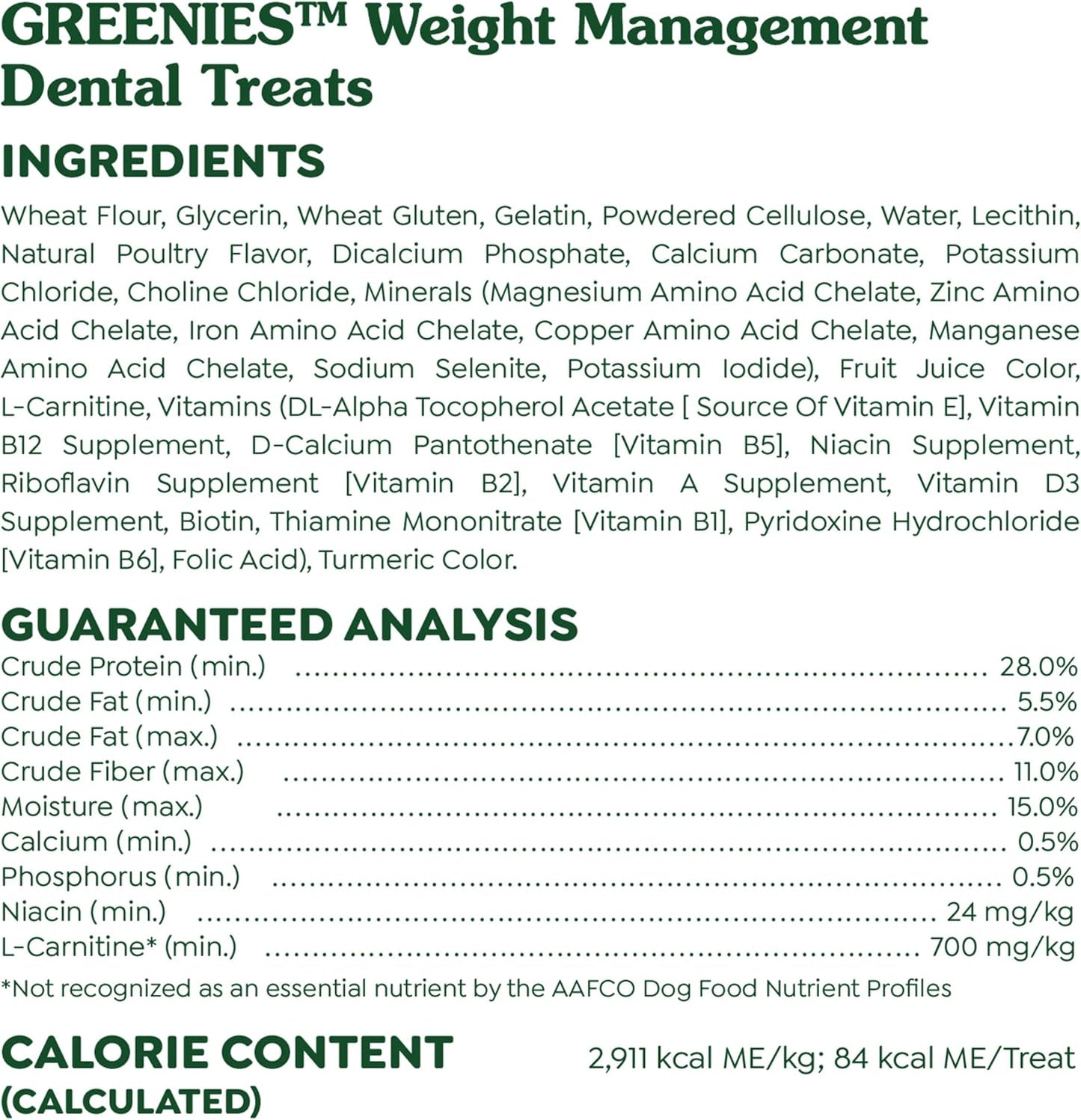 Weight Management Regular Dog Dental Chews Weight Control Dog Treats, 27 Oz. Pack (27 Treats)
