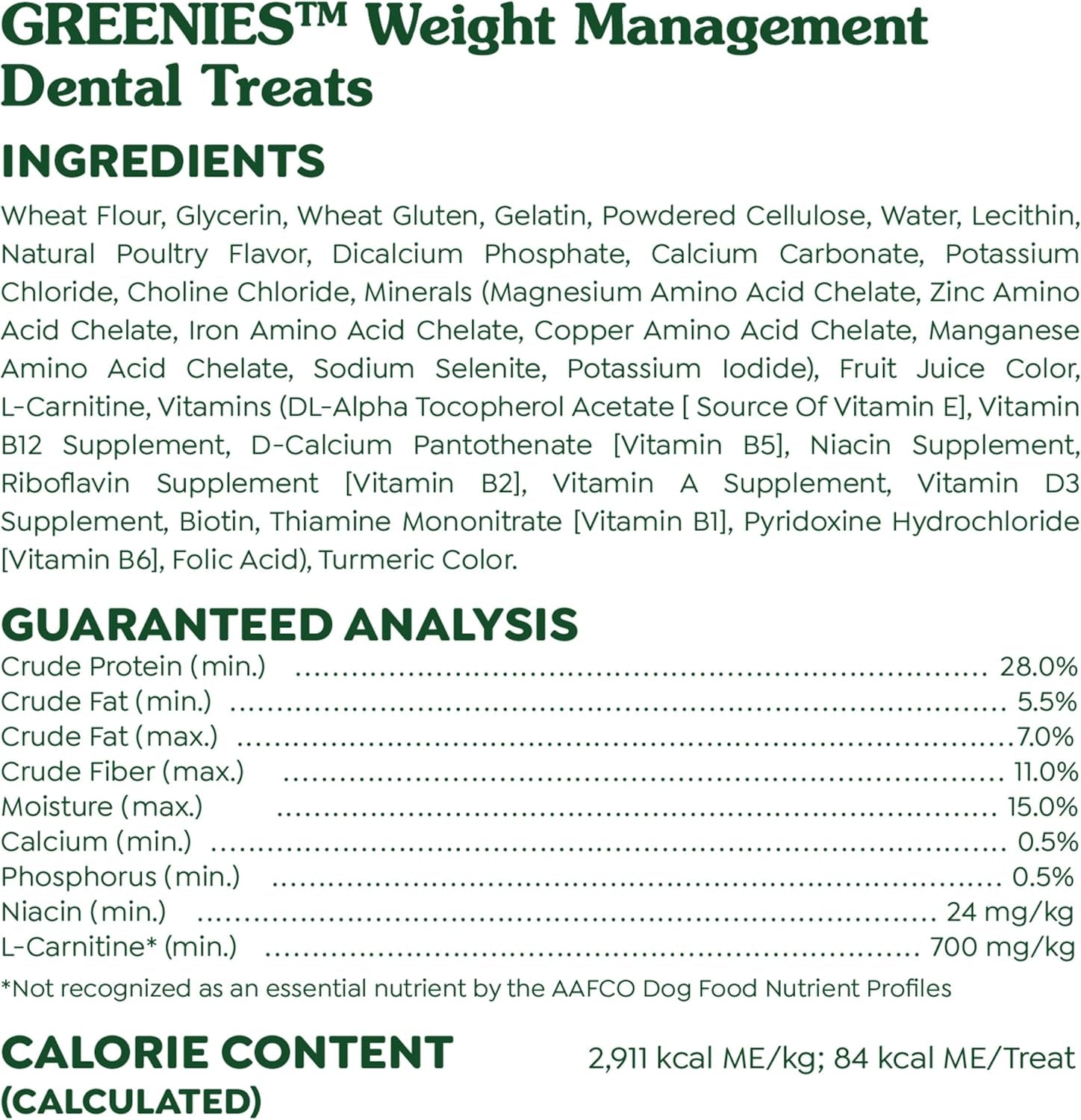 Weight Management Regular Dog Dental Chews Weight Control Dog Treats, 27 Oz. Pack (27 Treats)