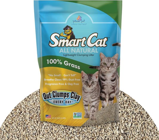 All Natural Clumping Cat Litter, 10 Pound (160Oz 1 Pack) - Alternative to Clay and Pellet Litter - Chemical and 99% Dust Free - Unscented and Lightweight