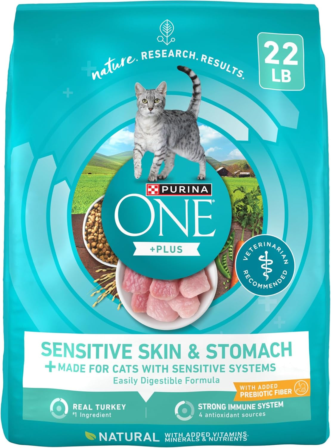Sensitive Stomach, Sensitive Skin, Natural Dry Cat Food, +Plus Sensitive Skin and Stomach Formula - 22 Lb. Bag