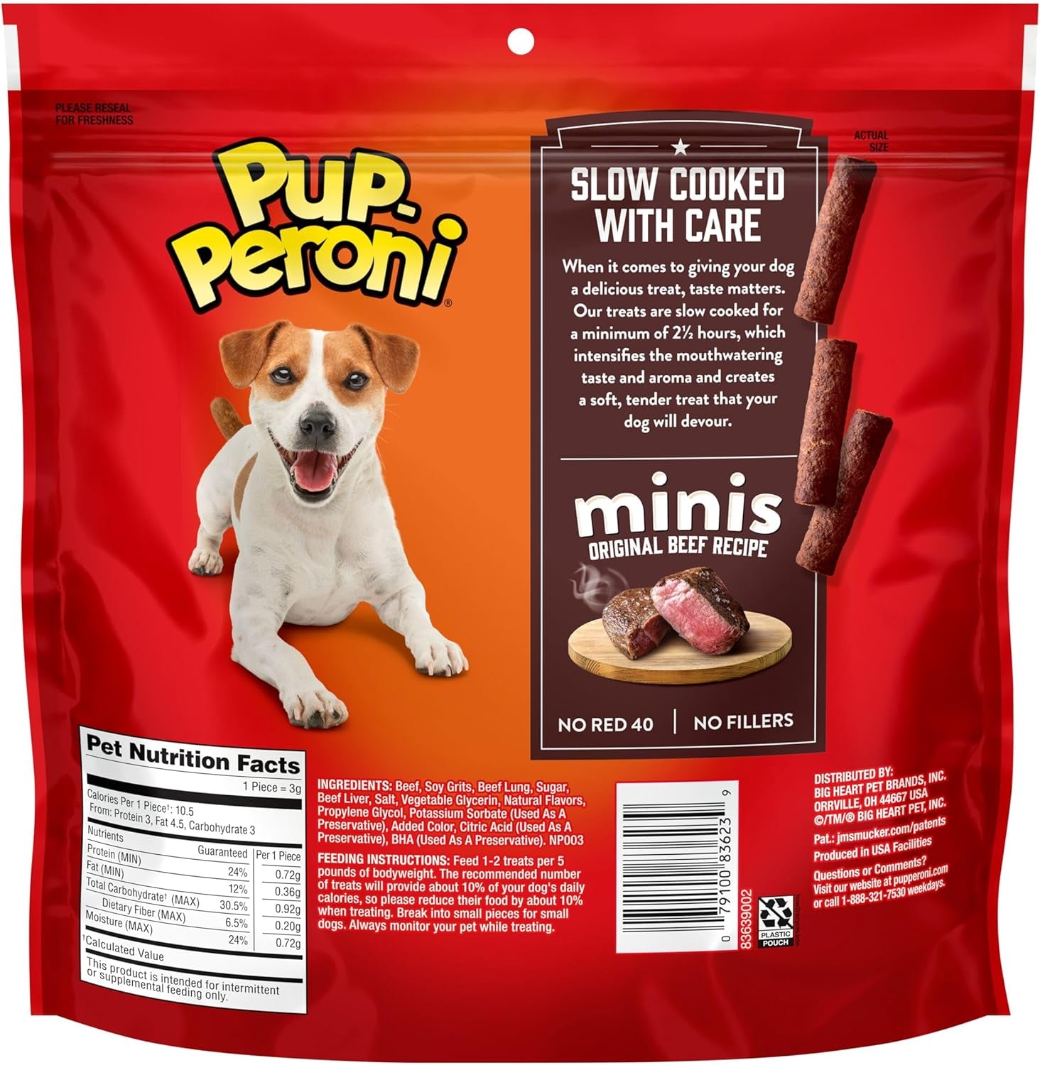 Mini Dog Treats, Original Beef Flavor, 22.5 Ounce, Made with Real Beef