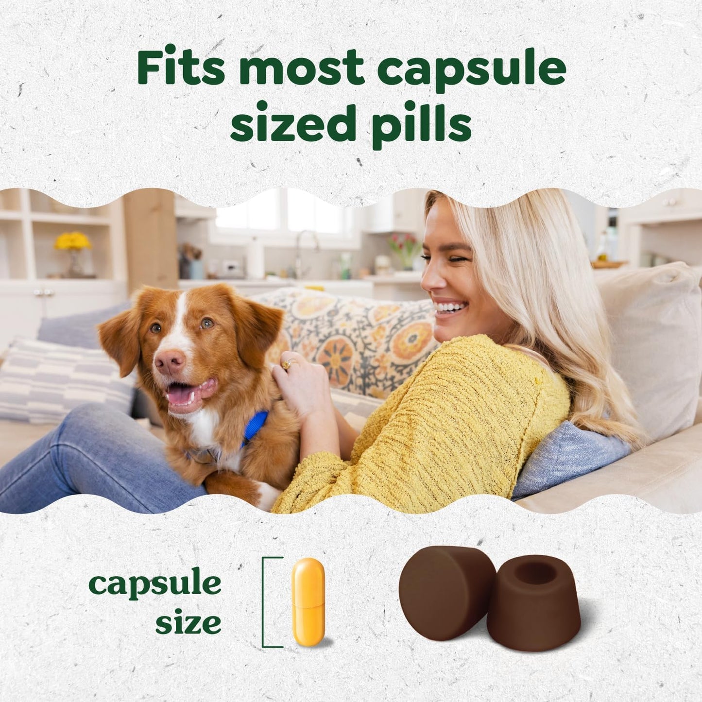 Pill Pockets for Dogs Large Size, Soft Dog Treats, Hickory Smoke Flavor, 7.9 Oz. Pouch (30 Treats)