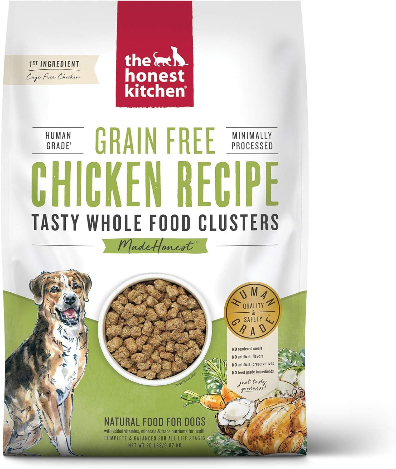 Whole Food Clusters Grain Free Chicken Dry Dog Food, 20 Lb Bag