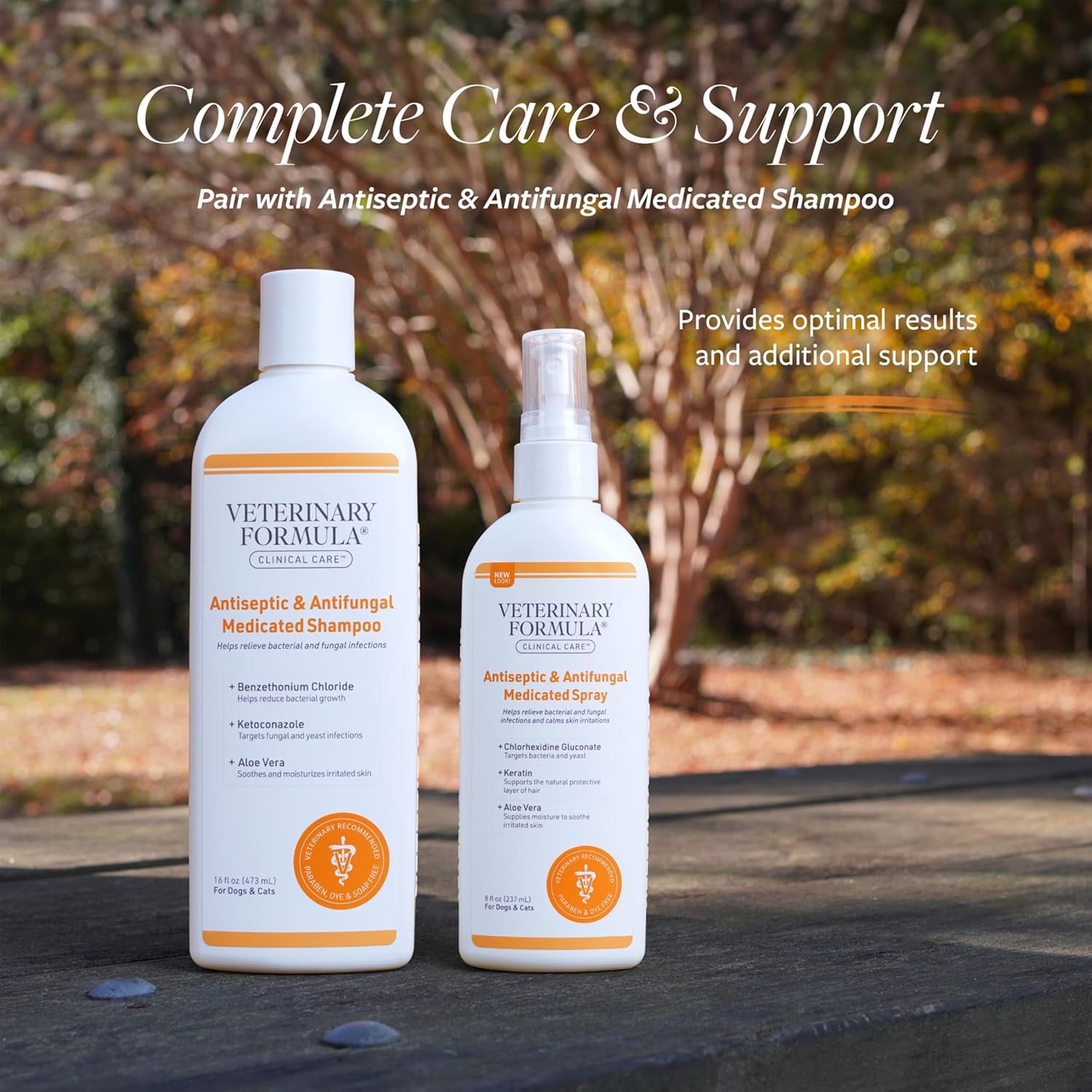 Clinical Care Antiseptic and Antifungal Medicated Spray for Dogs & Cats, 8 Fl Oz (1 Pack)