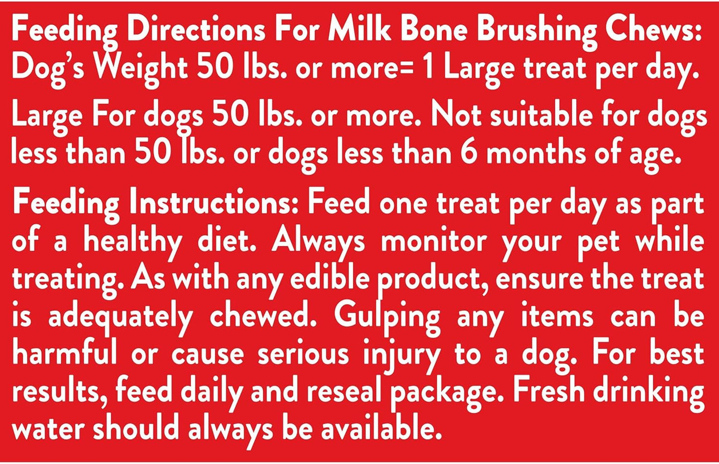 Original Brushing Chews 18 Large Daily Dental Dog Treats Scrubbing Action Helps Clean Teeth