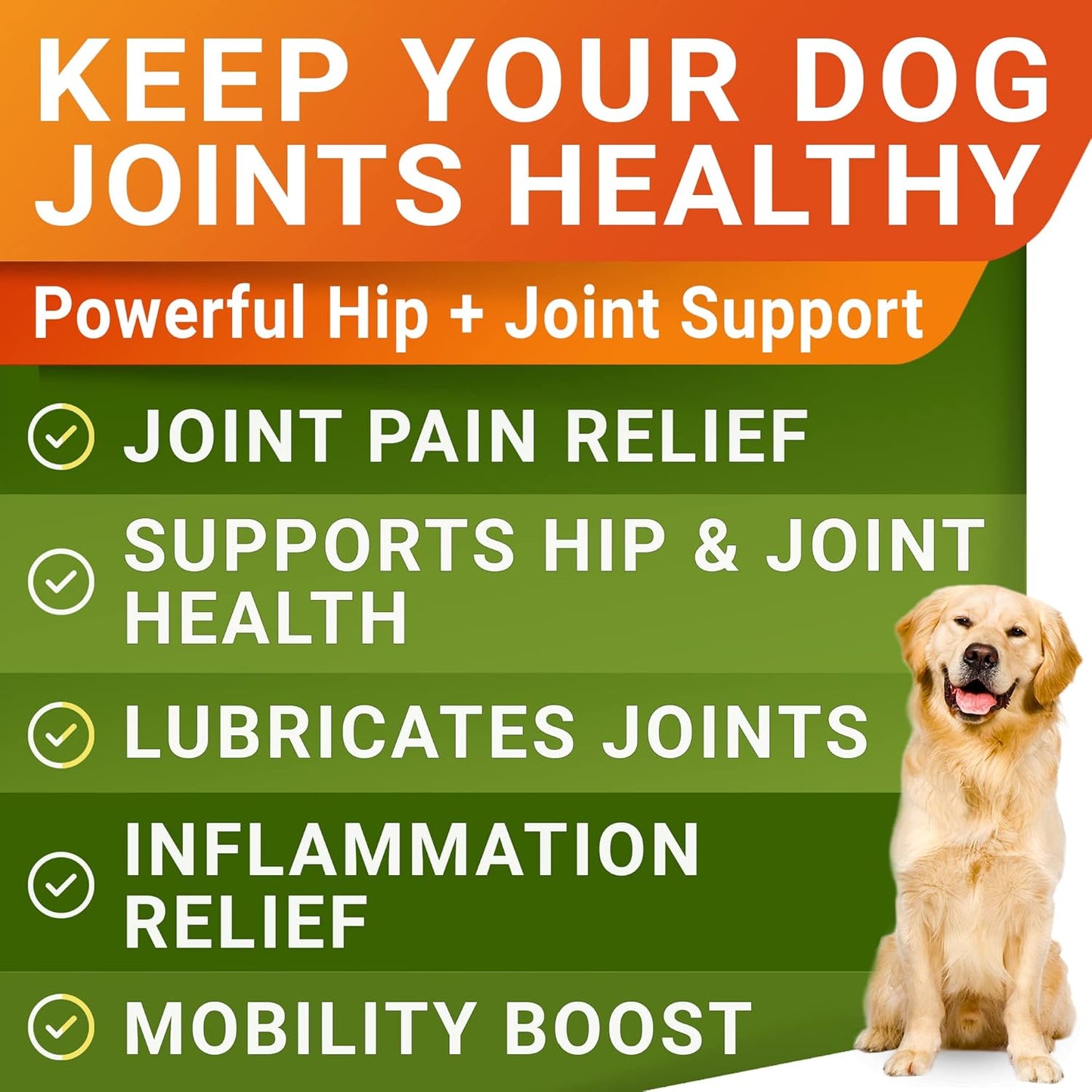Glucosamine Treats for Dogs - Joint Supplement W/Omega-3 Fish Oil - Chondroitin, MSM - Advanced Mobility Chews - Joint Pain Relief - Hip & Joint Care - Peanut Butter Flavor - 120 Ct