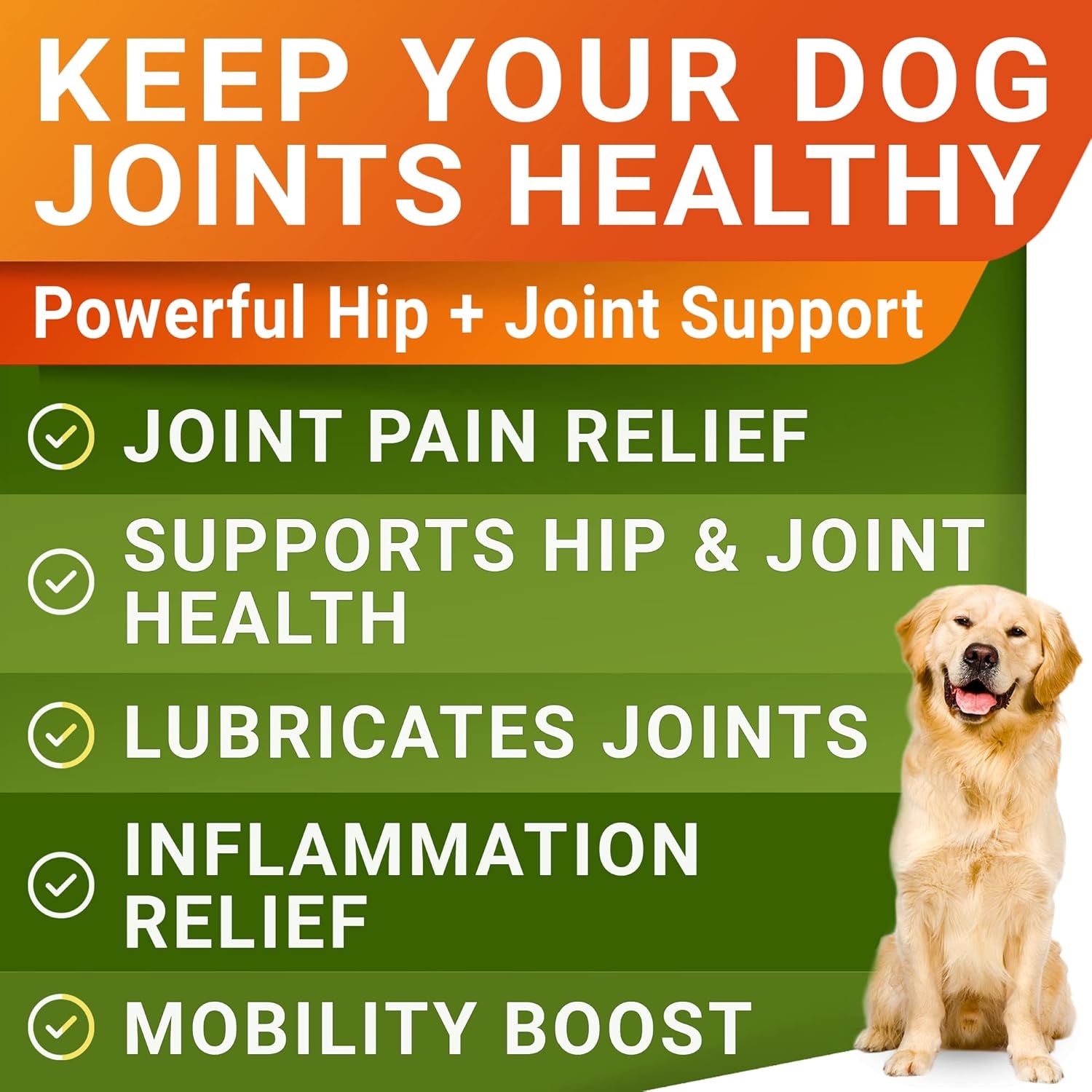 Glucosamine Treats for Dogs - Joint Supplement W/Omega-3 Fish Oil - Chondroitin, MSM - Advanced Mobility Chews - Joint Pain Relief - Hip & Joint Care - Peanut Butter Flavor - 120 Ct