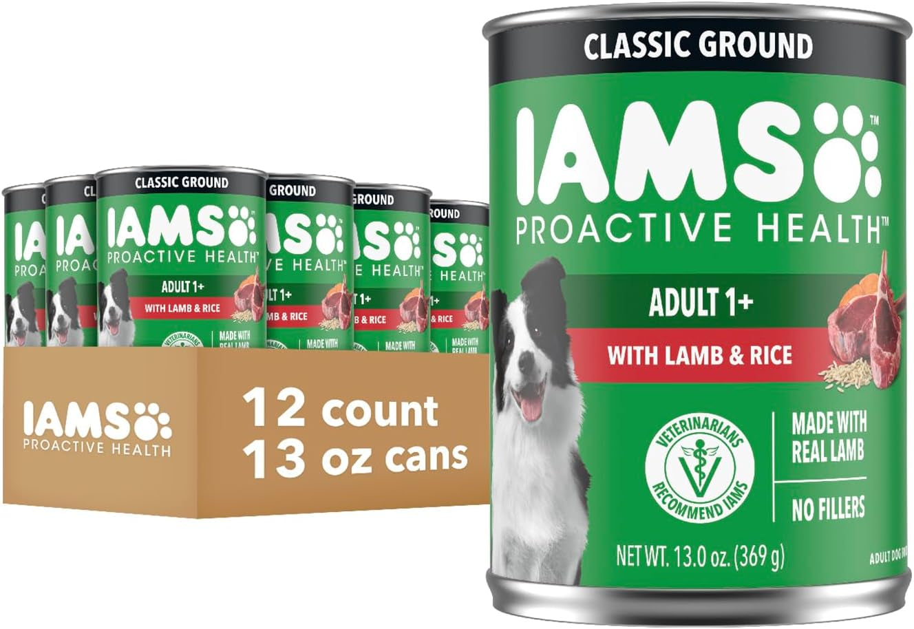 Proactive Health Adult Wet Dog Food Classic Ground with Lamb and Rice, 13 Oz. Cans (12 Count, Pack of 1)