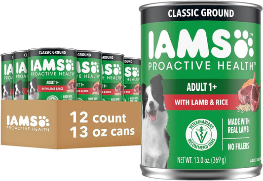 Proactive Health Adult Wet Dog Food Classic Ground with Lamb and Rice, 13 Oz. Cans (12 Count, Pack of 1)