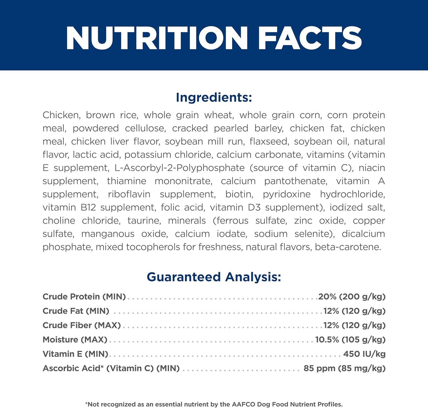 Oral Care, Adult 1-6, Plaque & Tartar Buildup Support, Dry Dog Food, Chicken, Rice, & Barley, 4 Lb Bag