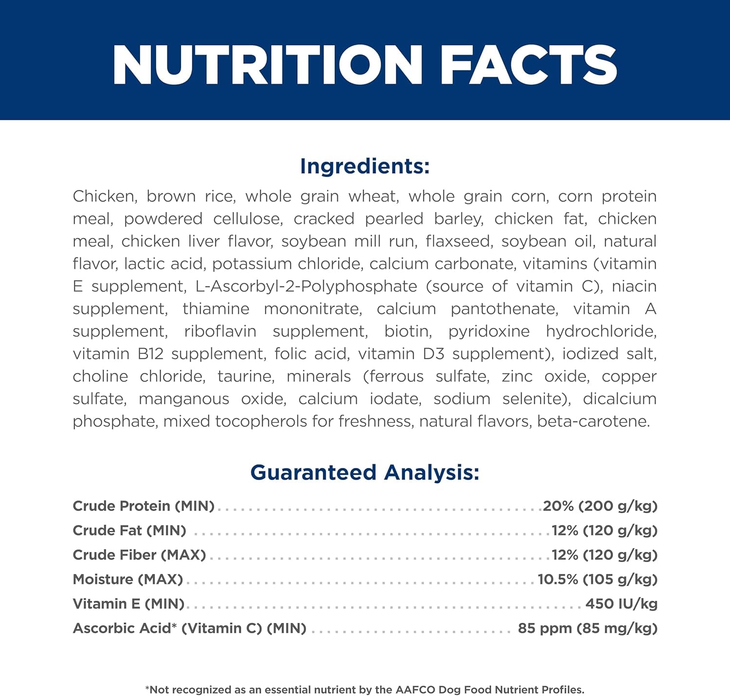 Oral Care, Adult 1-6, Plaque & Tartar Buildup Support, Dry Dog Food, Chicken, Rice, & Barley, 4 Lb Bag