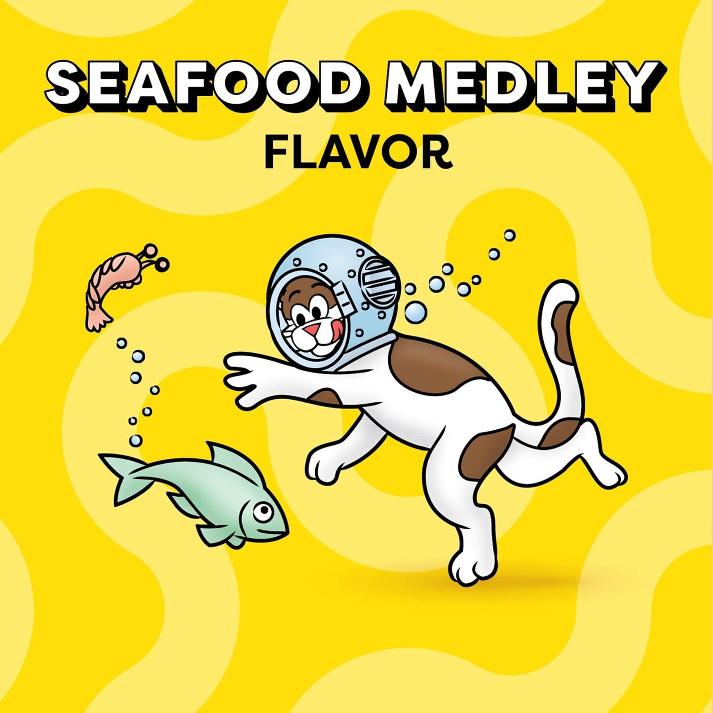 Classic Crunchy and Soft Cat Treats, Seafood Medley Flavor, 48 Oz. Pouch
