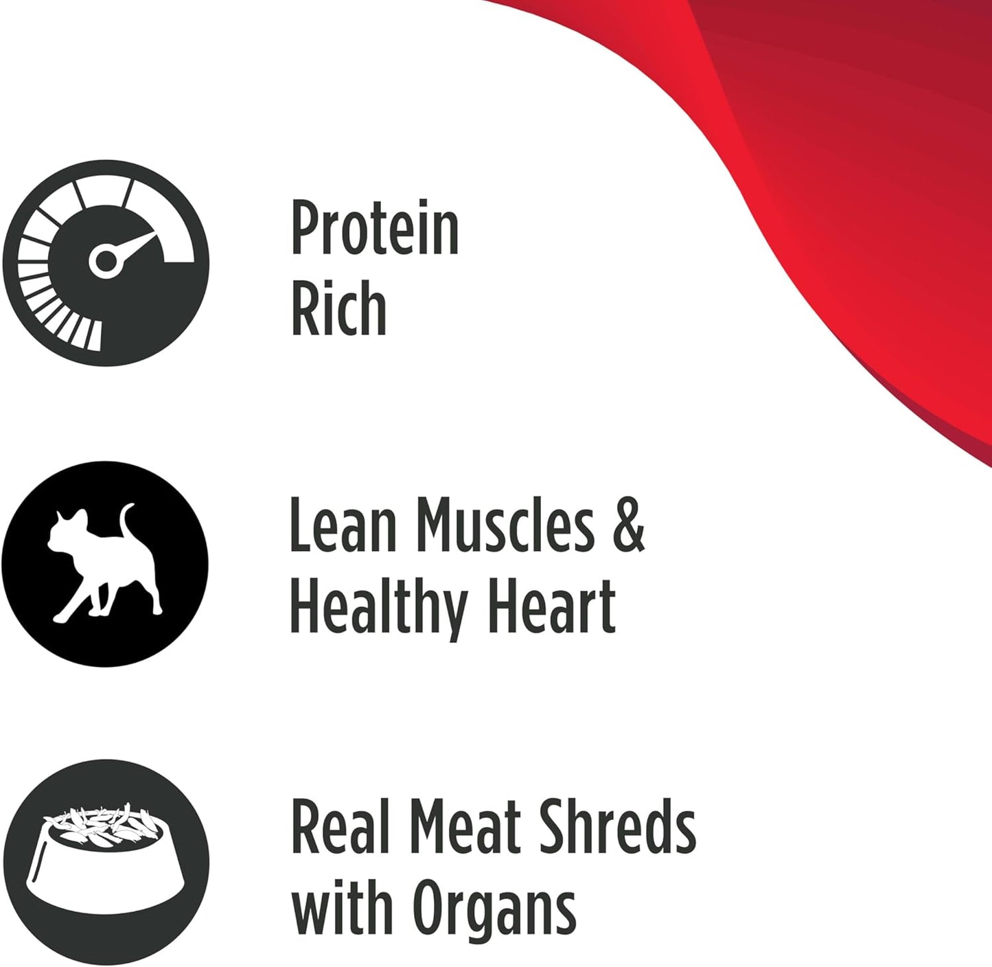 Real Shreds with Organ Meat Wet Canned Cat Food, Variety Flavors, 2.8 Ounce, 12 Cans