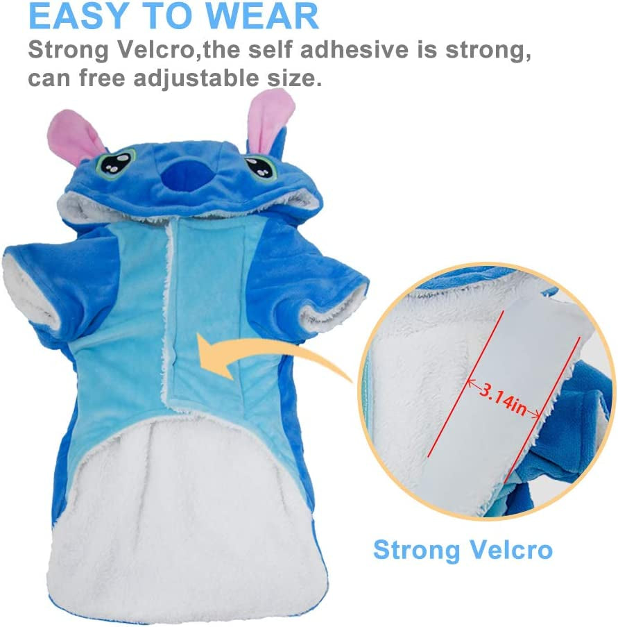 Dog Costume,  Dog Hoodie, Dogs Halloween Costume Pet Xmas Pajamas Outfit, Pet Coat Cartoon Costumes for Small Medium Large Dogs and Cats for Halloween Christmas and Winter - L