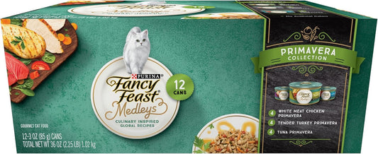 Purina  Wet Cat Food Variety Pack, Medleys Primavera Collection - (2 Packs of 12) 3 Oz. Cans
