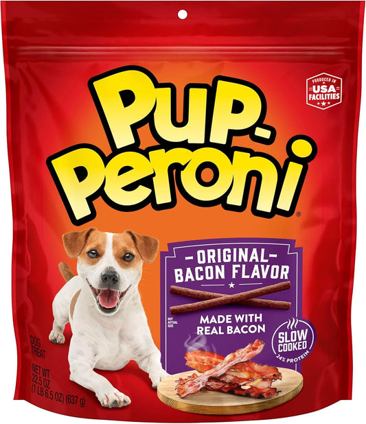 Dog Treats, Original Bacon Flavor, 22.5 Ounce, Made with Real Bacon