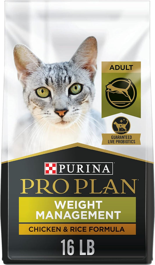 Weight Control Dry Cat Food, Chicken and Rice Formula - 16 Lb. Bag