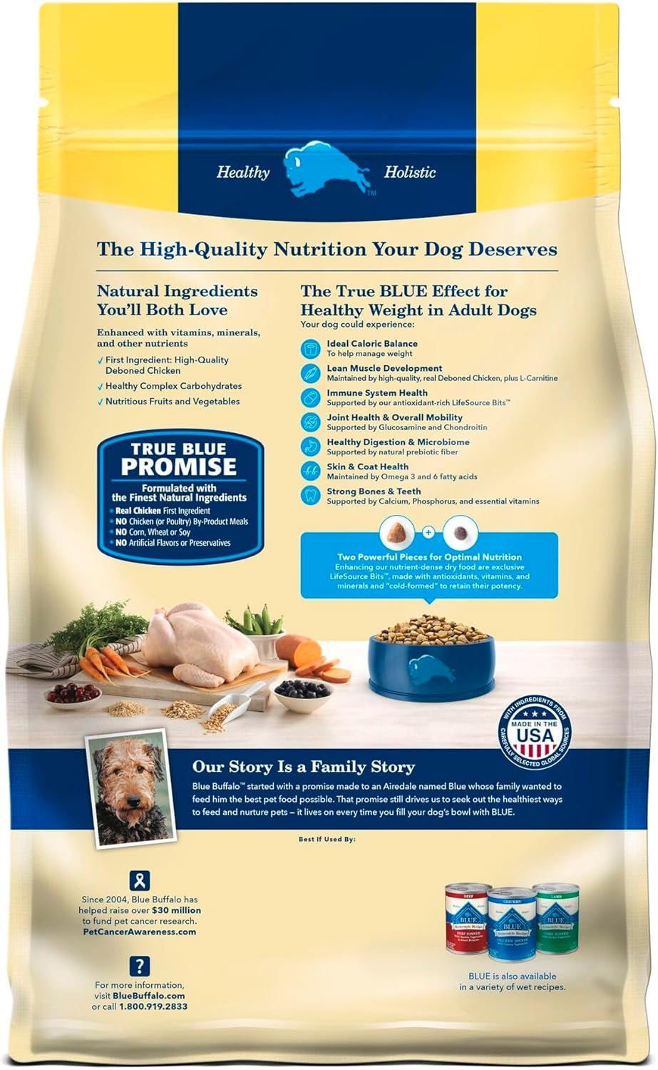 Life Protection Formula Healthy Weight Adult Dry Dog Food, Supports an Ideal Weight, Made with Natural Ingredients, Chicken & Brown Rice Recipe, 34-Lb. Bag